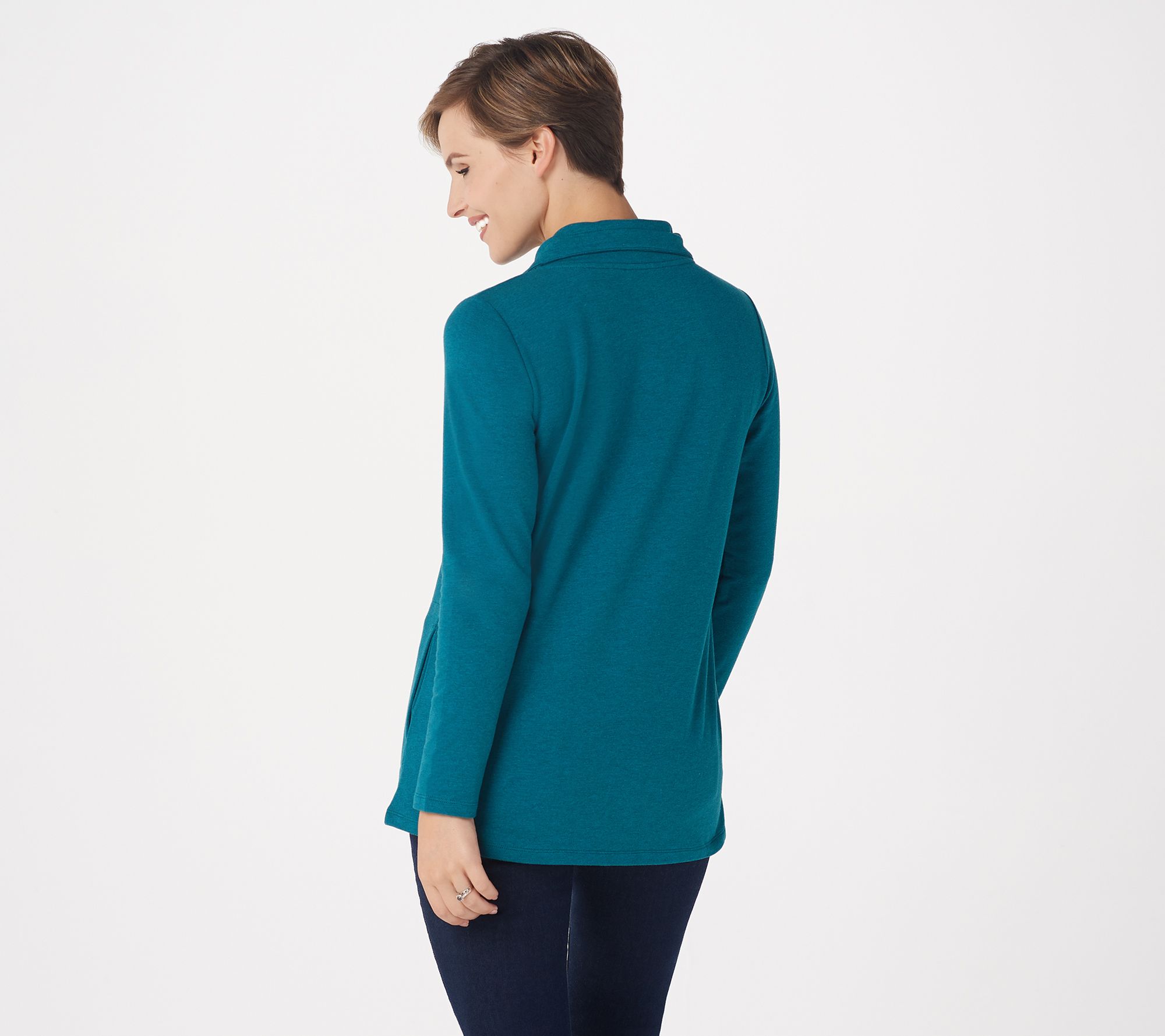 Susan Graver Weekend Heathered French Terry Tunic - QVC.com