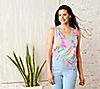 Belle by Kim Gravel Printed Woven Blouse and Knit Tank Set, 7 of 7