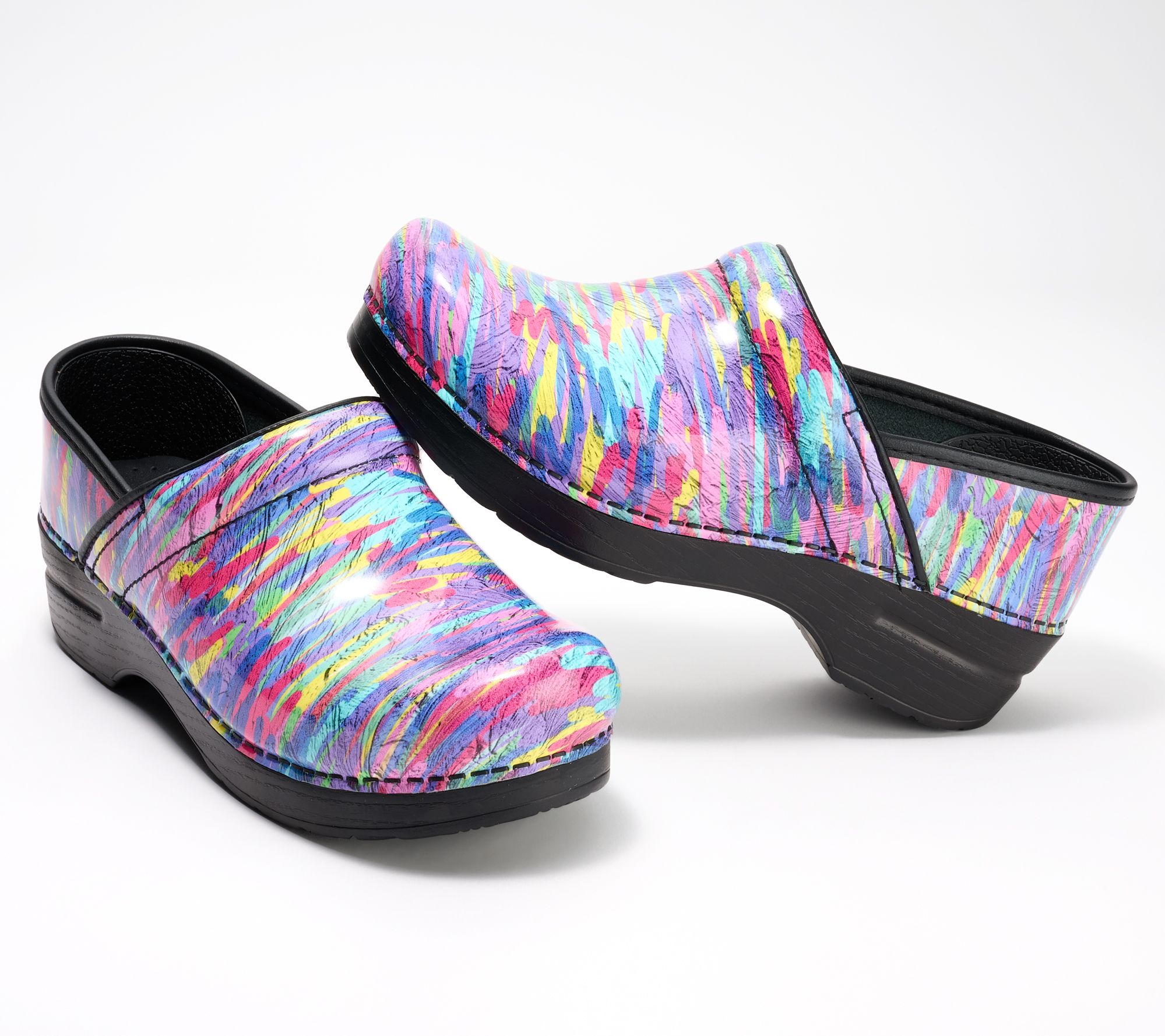 "As Is" Dansko Professional Leather Clogs in Fashion Colors