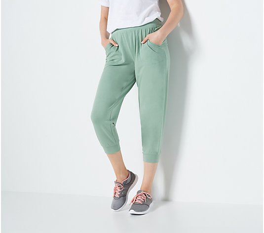 AnyBody Cozy Knit Petite Cropped Jogger Pant