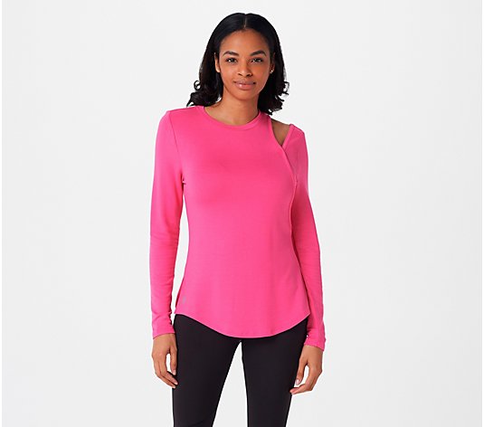 "As Is" Soulgani Active Heart of It All Ohio Shoulder Cutout Top