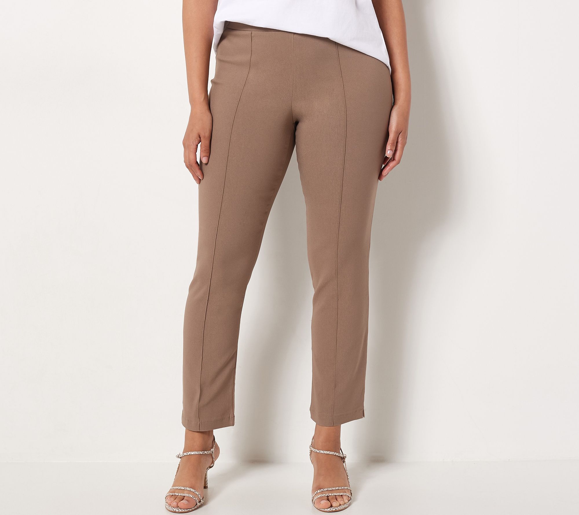LOGO by Lori Goldstein Petite AnyWEAR Stretch Ankle Pants