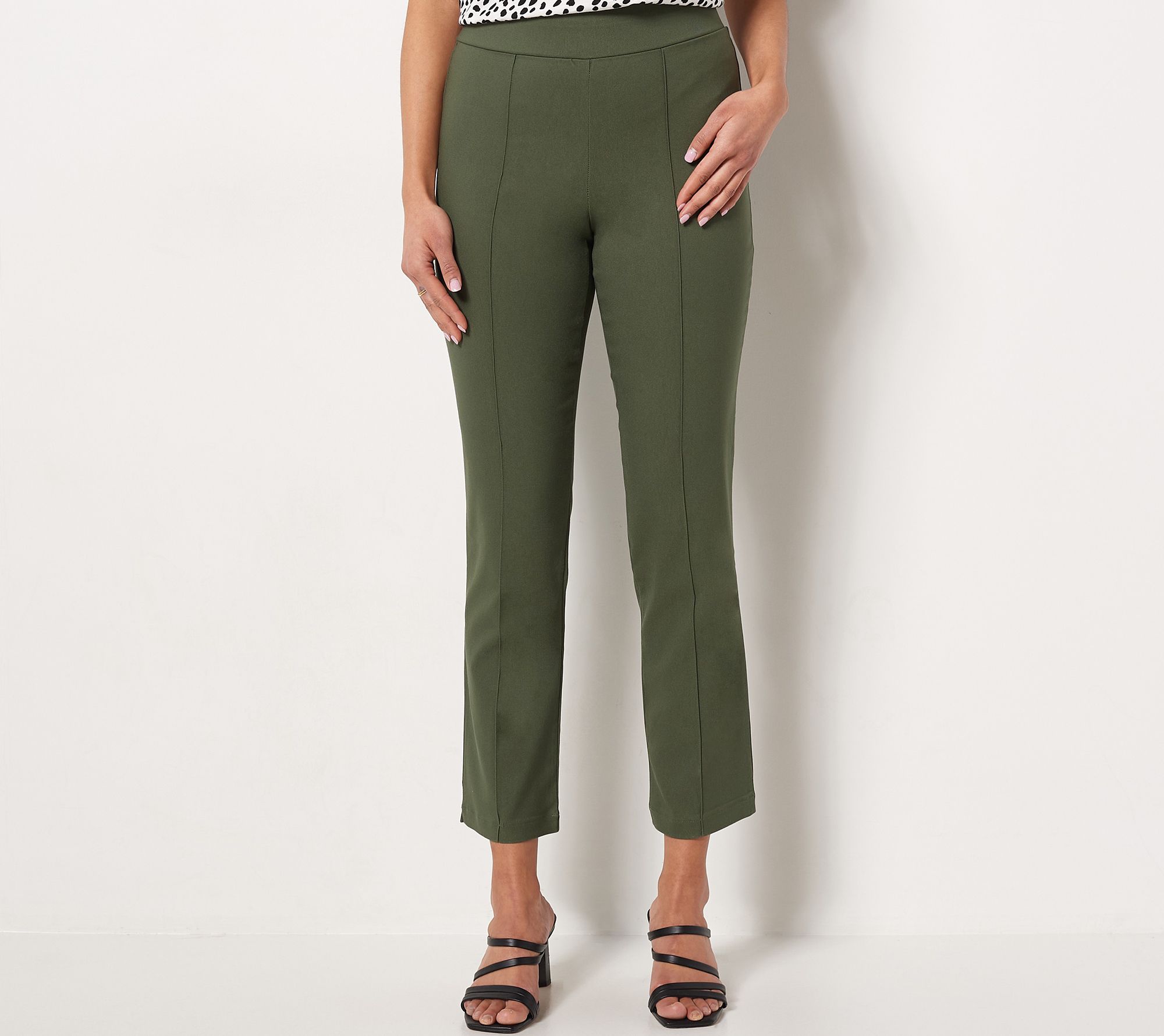 LOGO by Lori Goldstein Petite AnyWEAR Stretch Ankle Pants