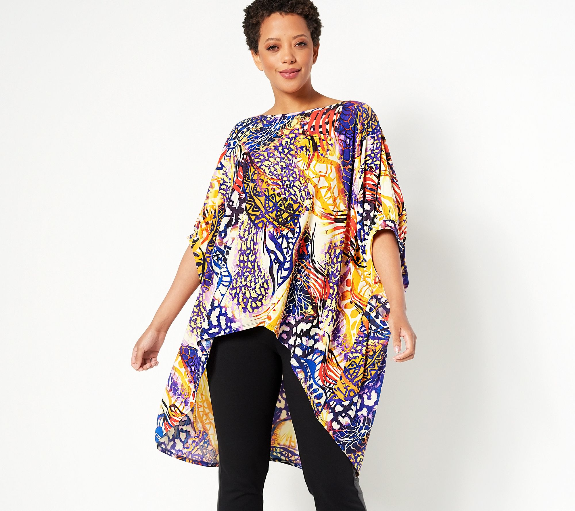 Attitudes by Renee Global Illusions Como Jersey Regular Tunic