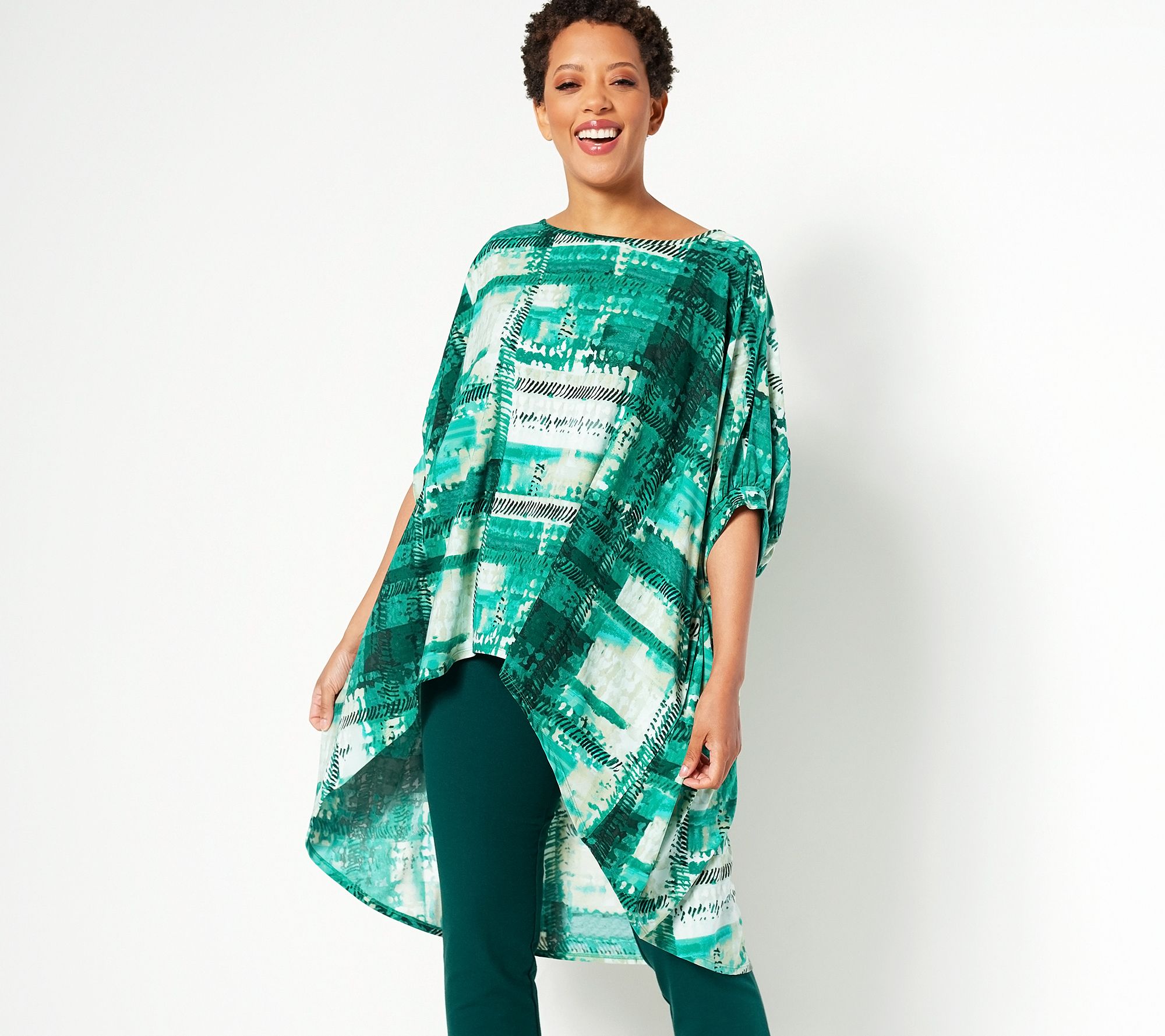 Attitudes by Renee Global Illusions Como Jersey Regular Tunic