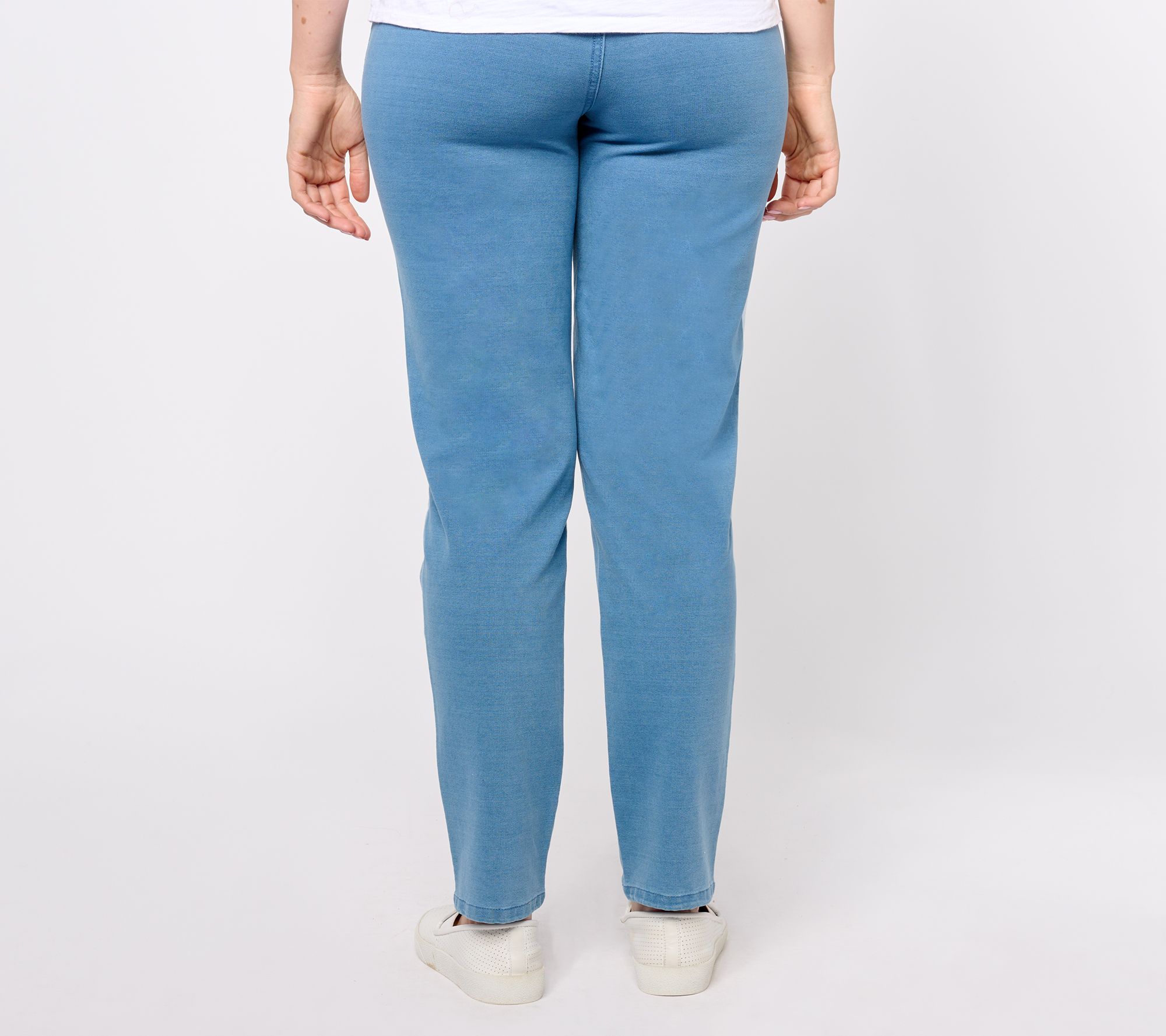 Quacker Factory DreamJeannes Flat Waistband Straight Leg