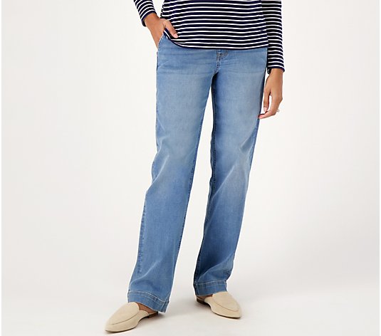 Denim & Co. Tall Easy Stretch Denim Straight Leg Trouser Jean