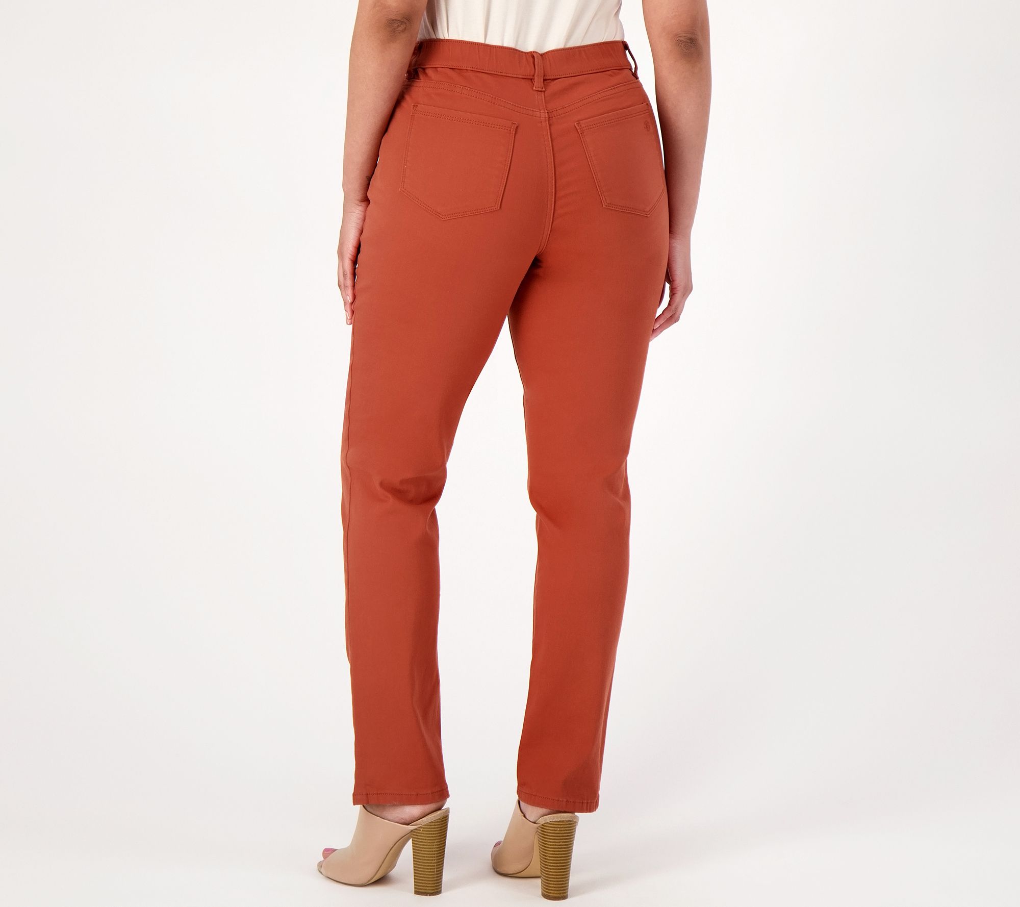 Susan Graver Regular Stretch Color Denim Straight Leg Jean - QVC.com