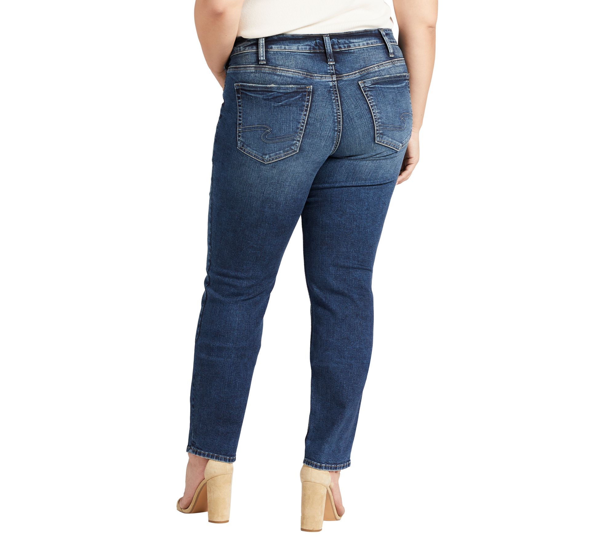 Silver Jeans Co. Suki Straight Leg Jeans-Plus Size EGX434 - QVC.com