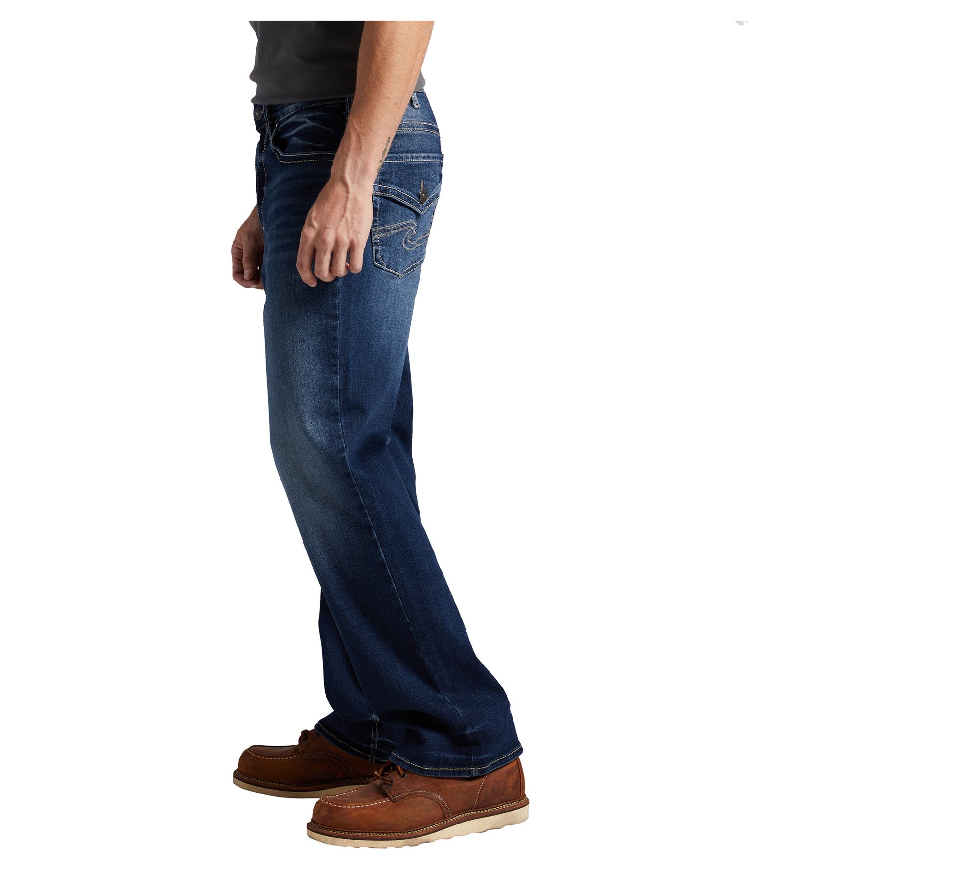 Silver Jeans Co. Men's Gordie Relaxed-Fit Straight-Leg -EAE362 - QVC.com