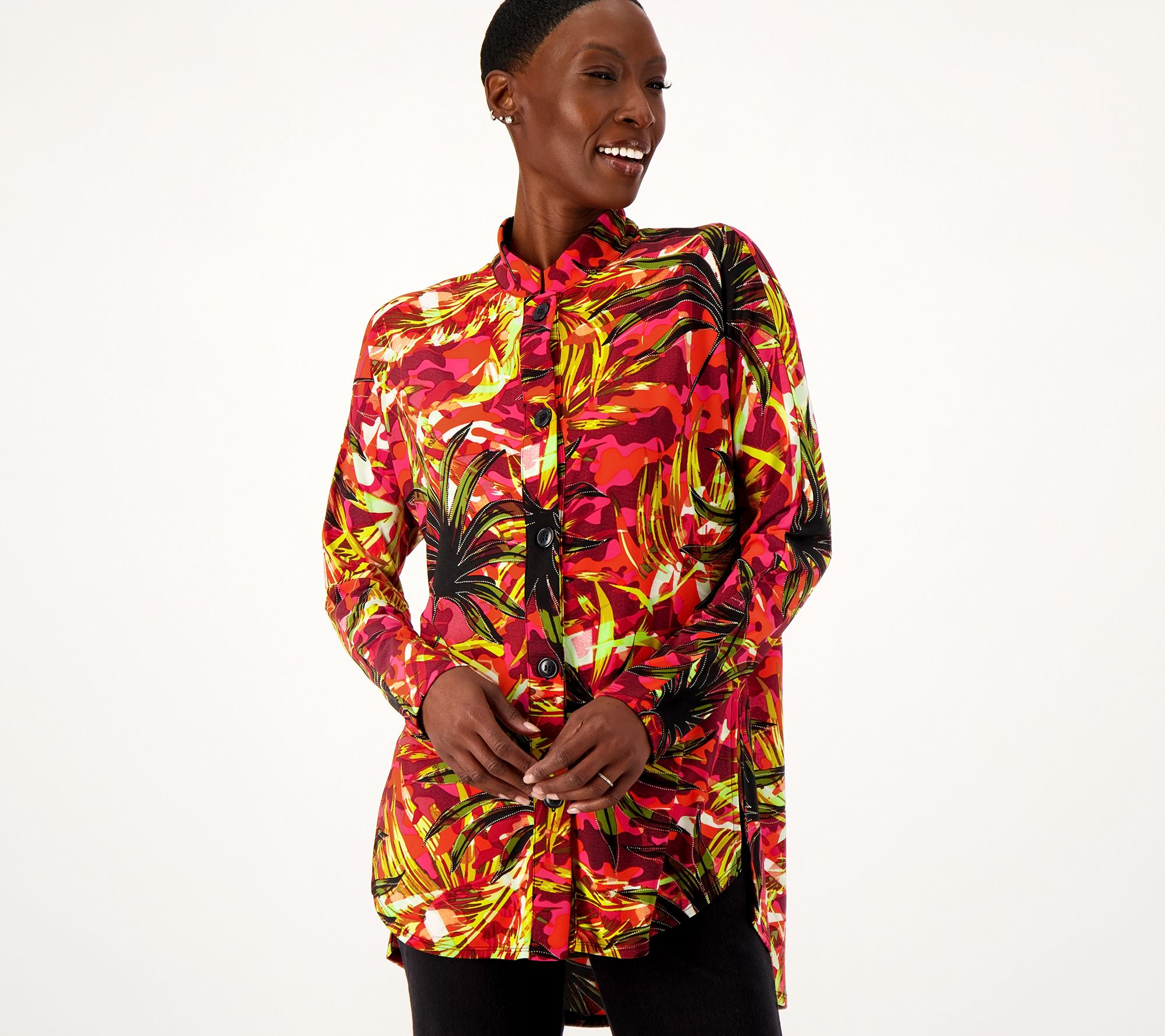 Attitudes by Renee Regular Global Illusions Como Jersey Shirt