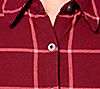 Denim & Co. Heavenly Jersey Petite Plaid Button Front Tunic w/ Pocket, 3 of 3