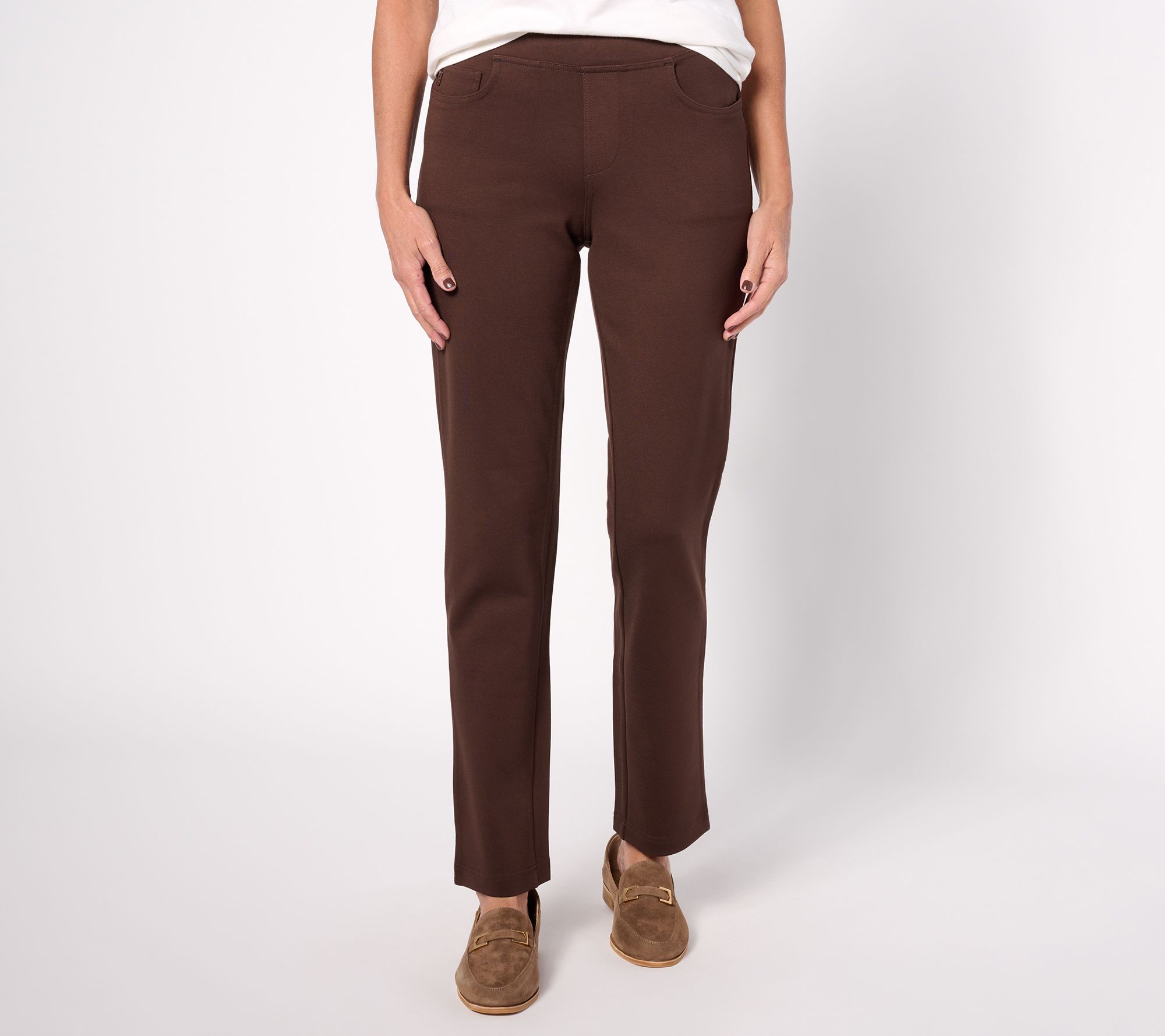 Belle by Kim Gravel Reg Perfect Ponte Straight Leg Pant