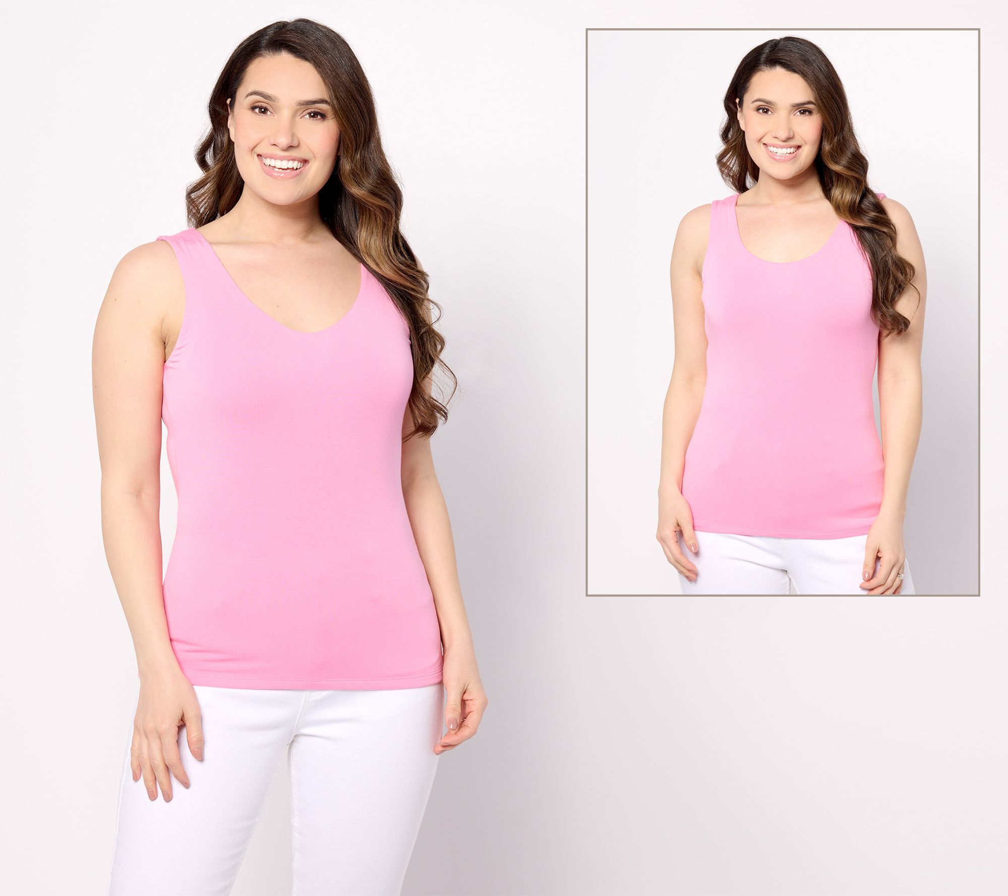 Joan Rivers Wardrobe Builders ButterSoft Dual Neckline Tank