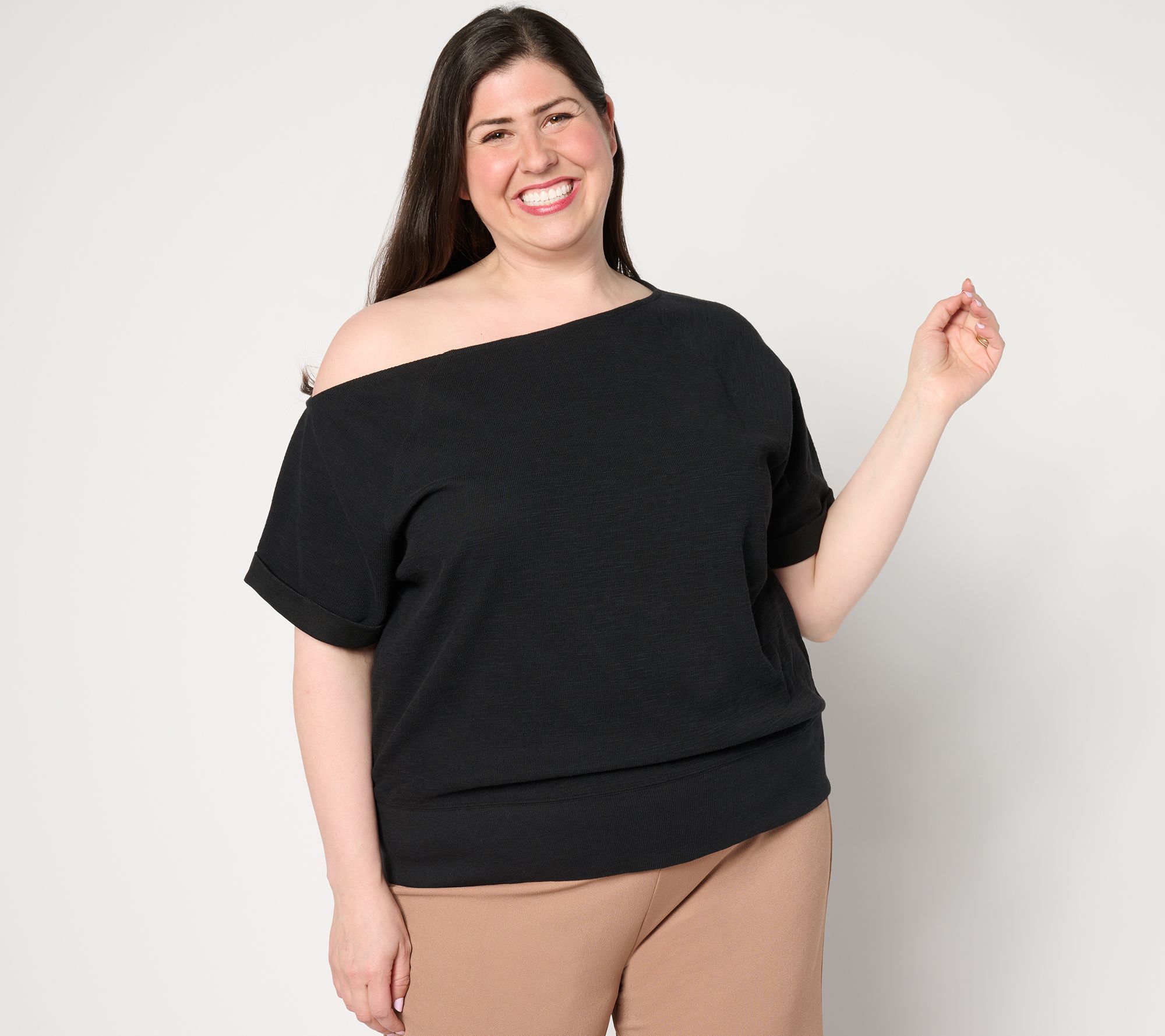 BEAUTIFUL by Lawrence Zarian Off-Shoulder Pullover