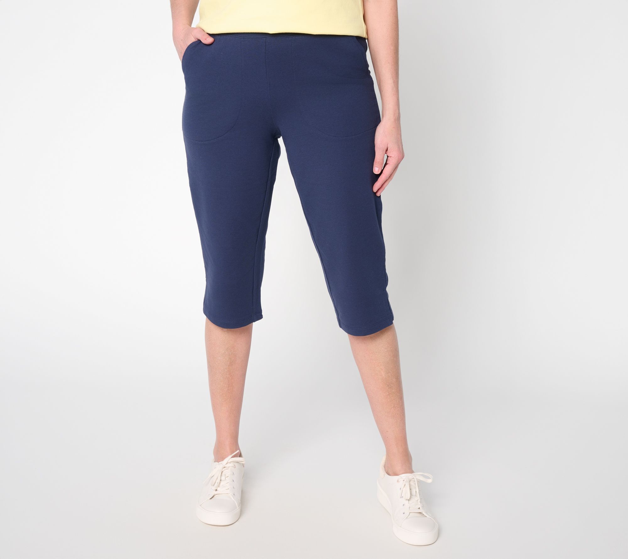 Denim & Co. Beach Petite French Terry Skimmer