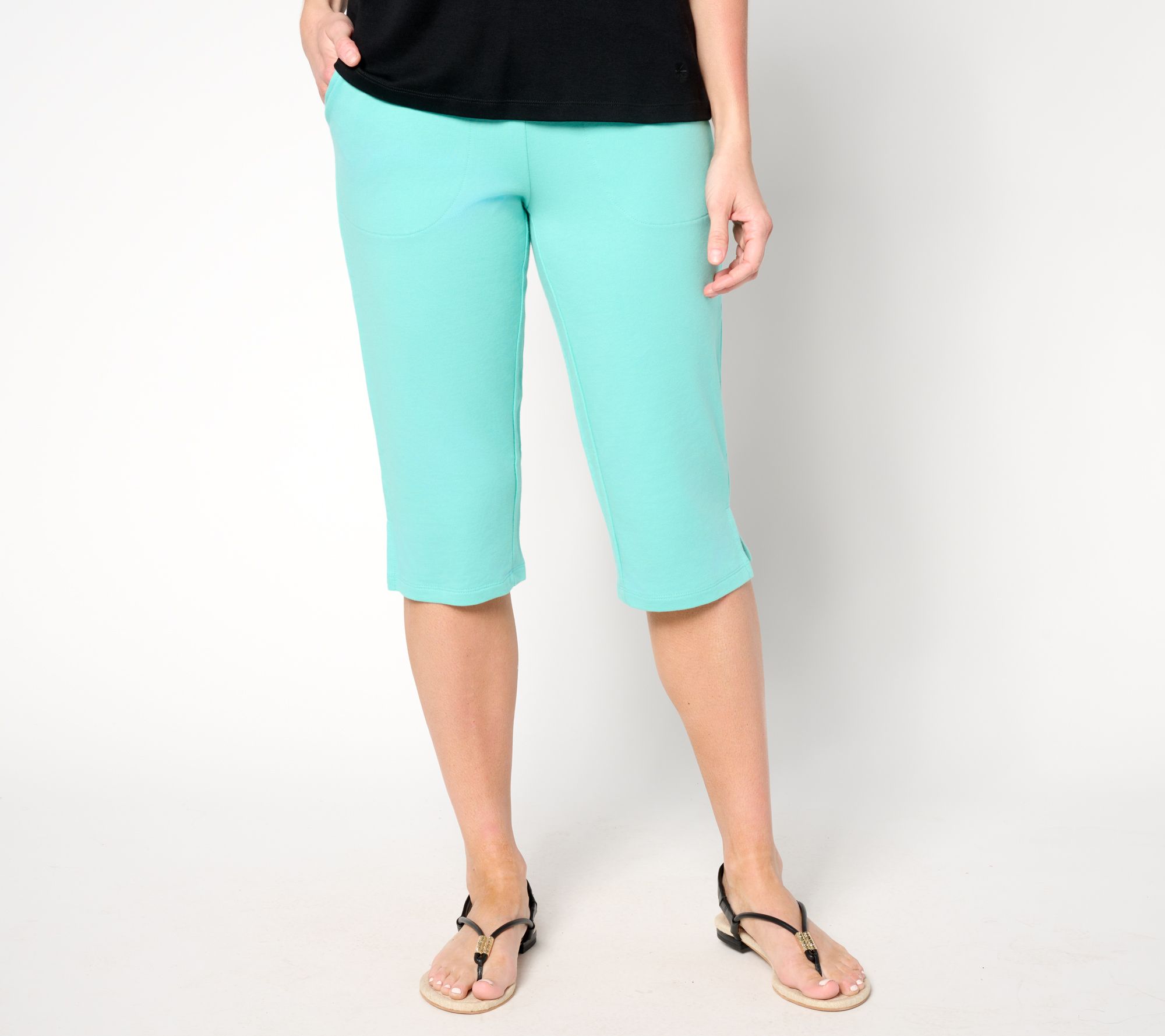 Denim & Co. Beach Petite French Terry Skimmer