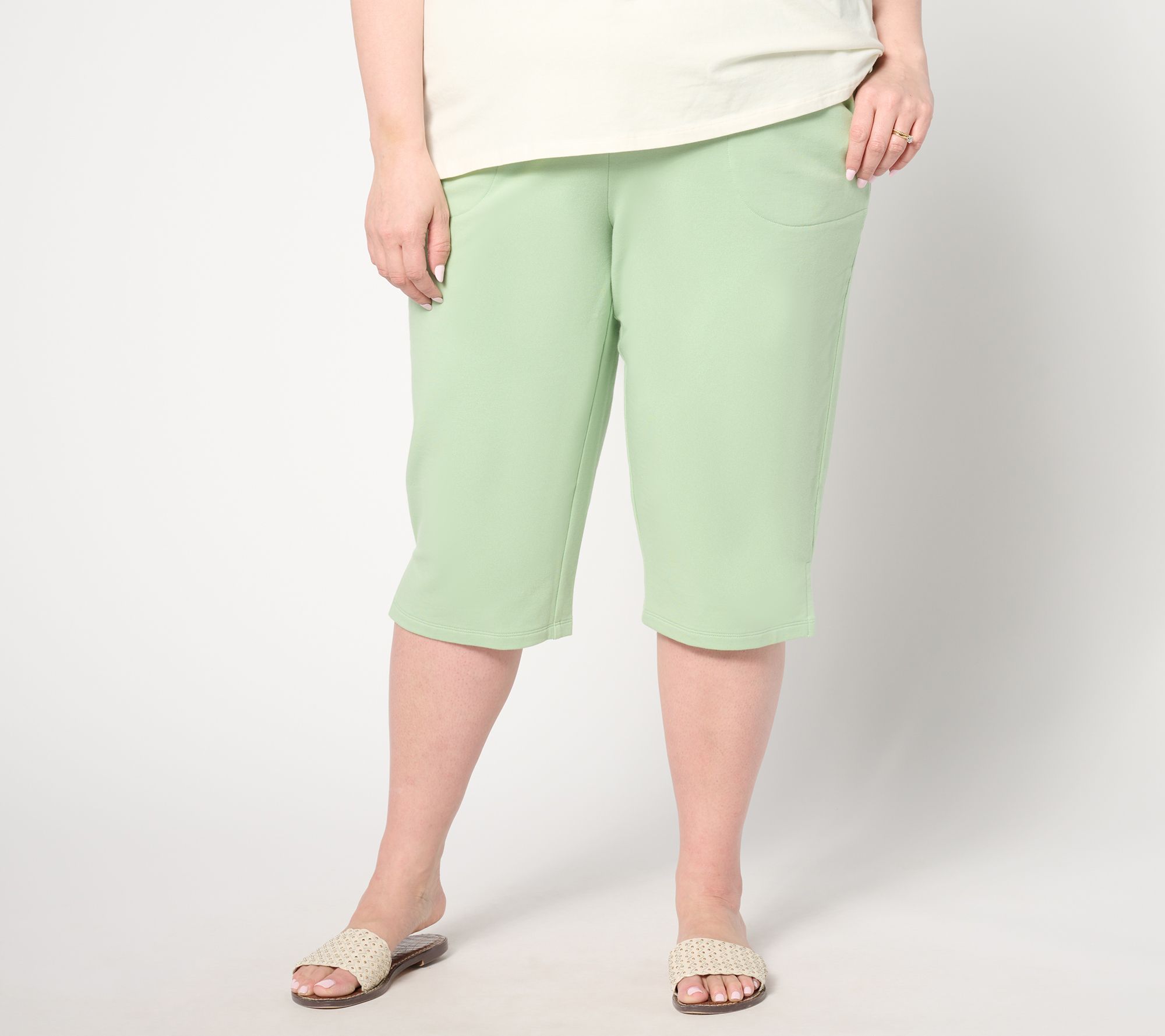 Denim & Co. Beach Petite French Terry Skimmer