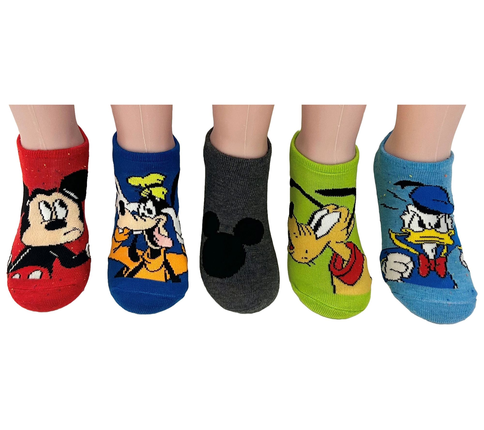 Disney Boy's Mickey & Friends No-Show Sock Set- 5 Pair 
