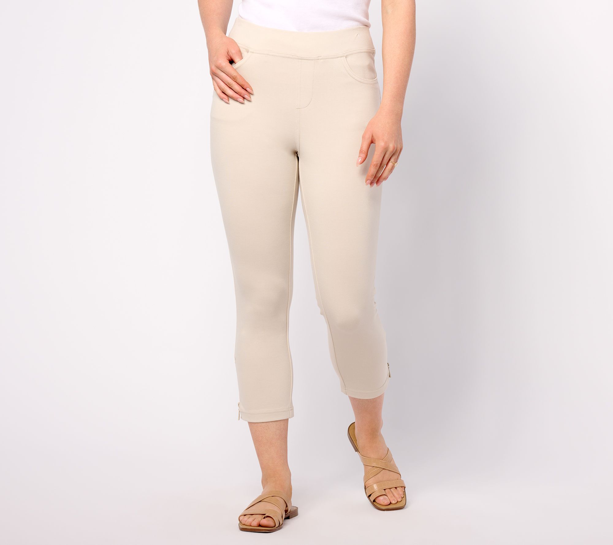 "As Is" Belle by Kim Gravel Reg Coastal Crop Perfect Ponte Pant