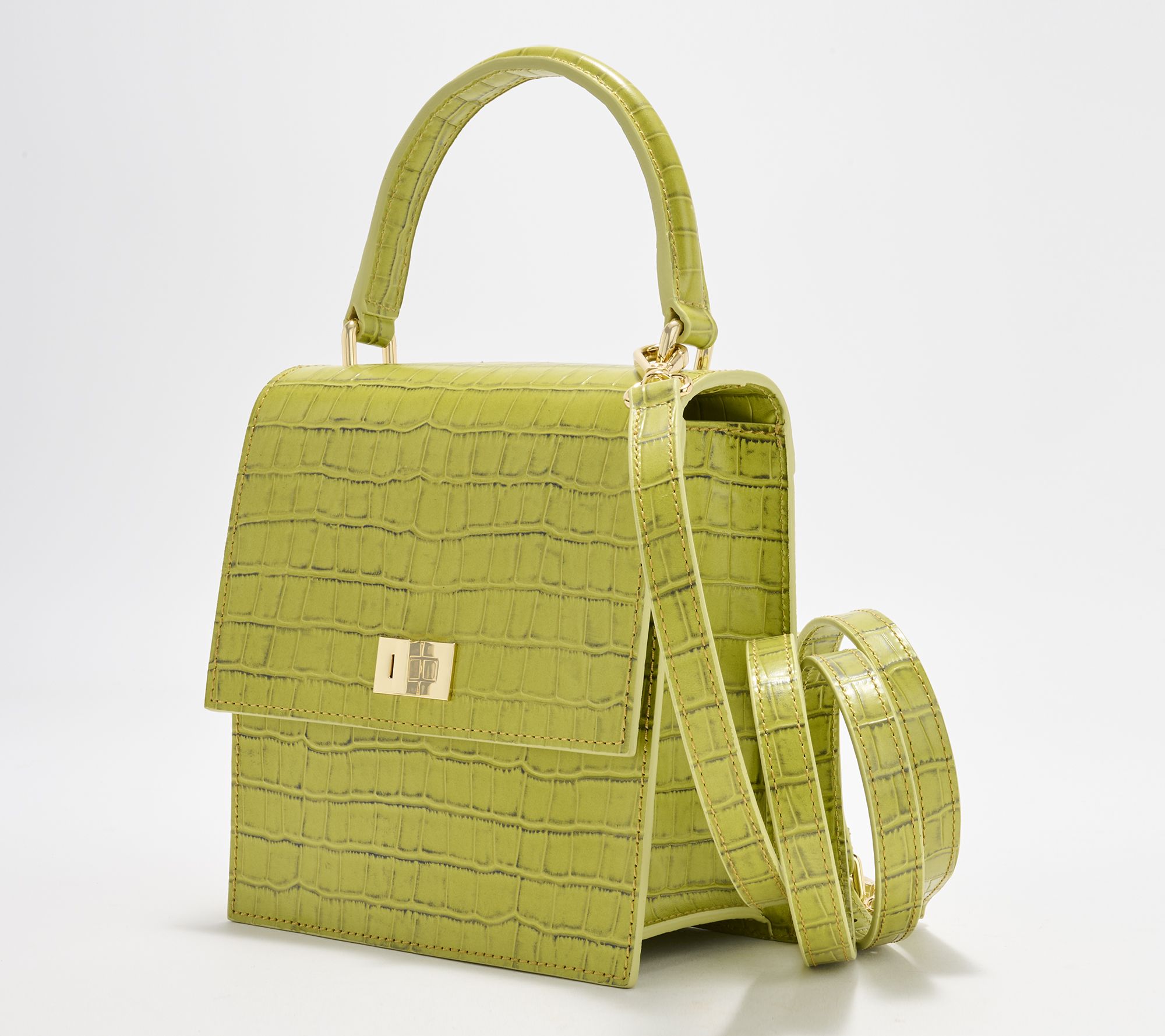 Neely & Chloe The Mini Lady Leather Top Handle Bag with Crossbody Strap