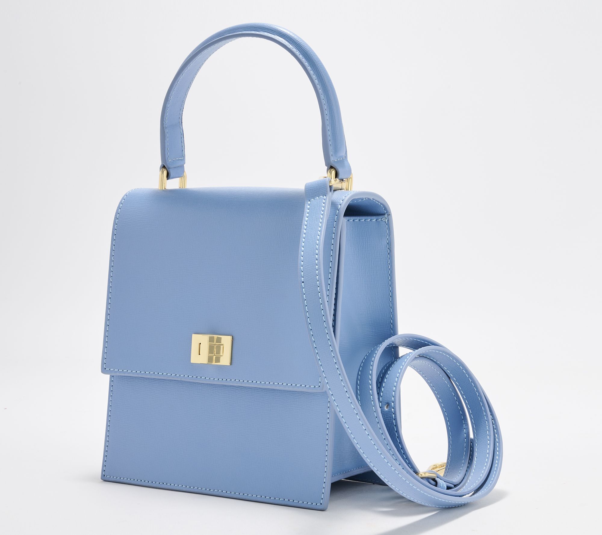 Neely & Chloe The Mini Lady Leather Top Handle Bag with Crossbody Strap