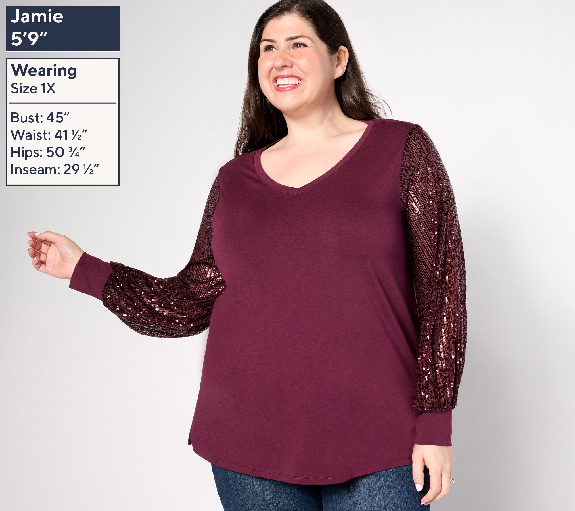 Qvc sequin tops online