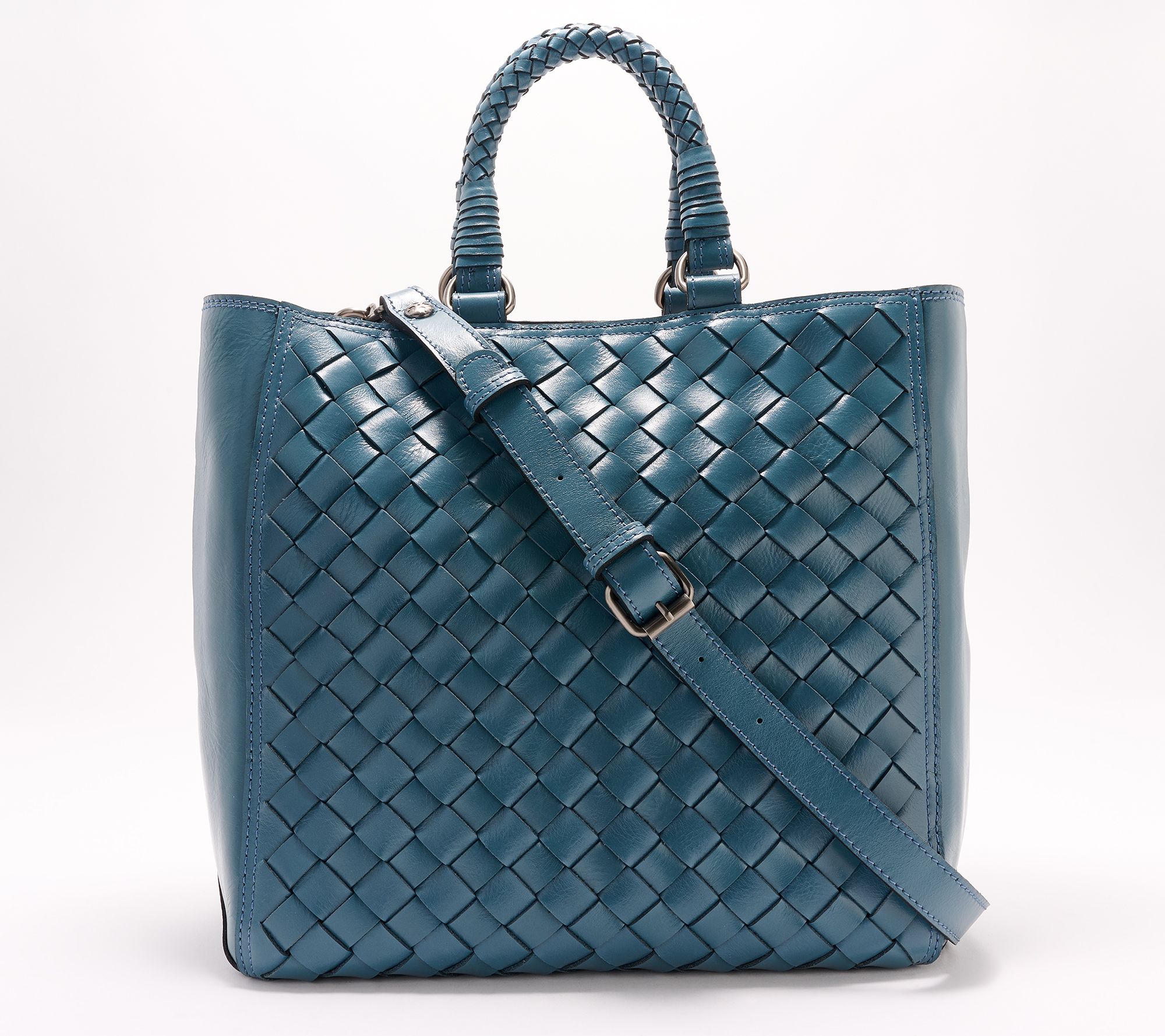 "As Is" Patricia Nash Discovery Woven Leather Tremiti Tote