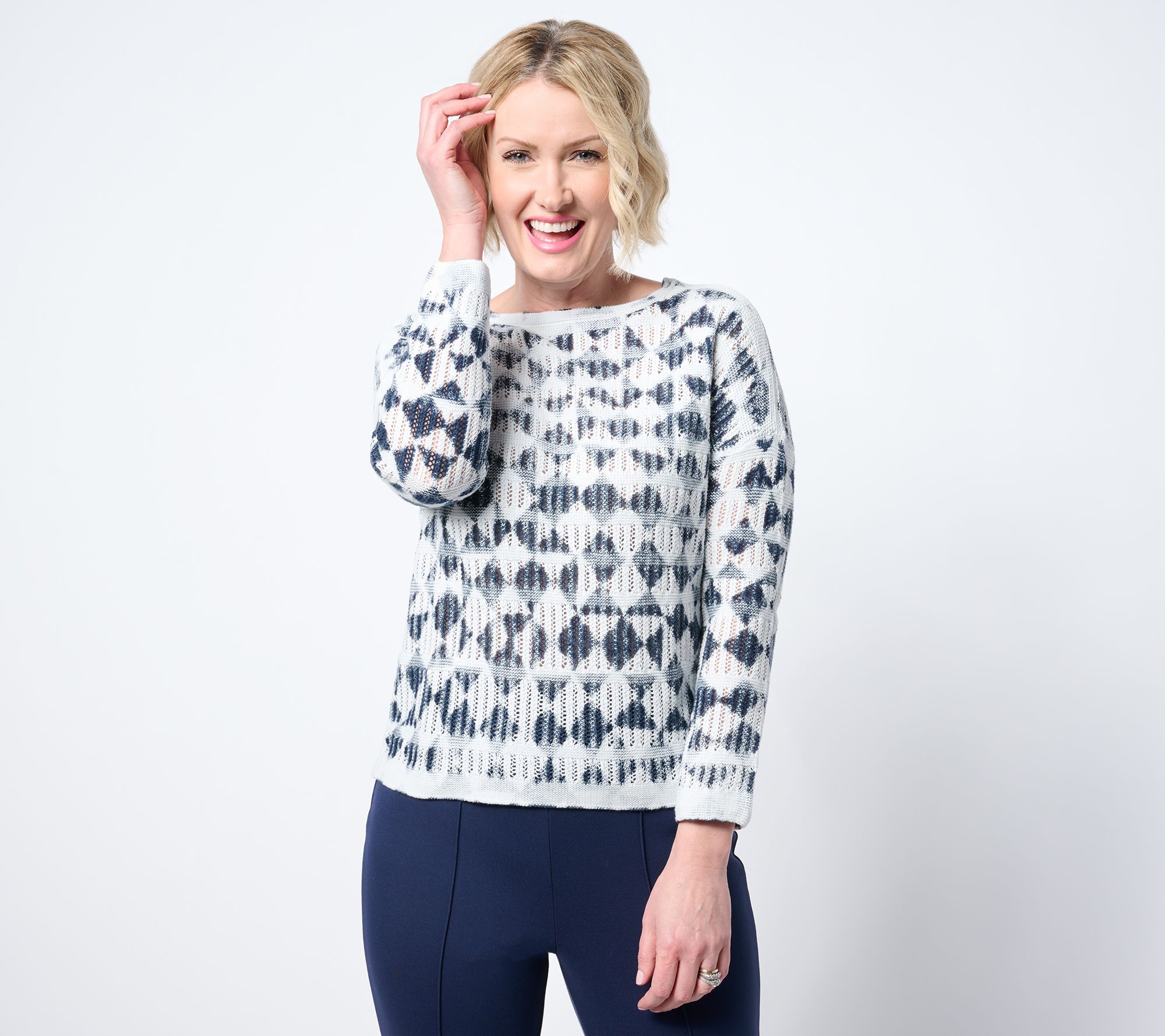 NIC+ZOE Textured Diamond Sweater