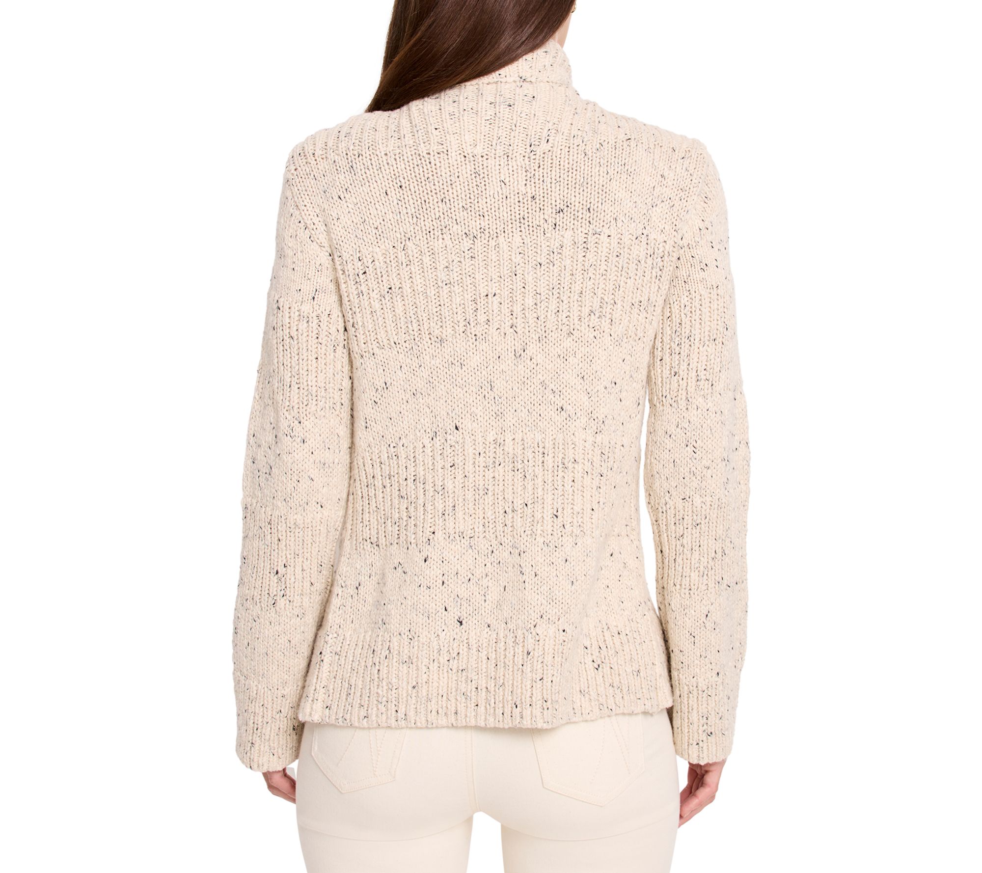 NIC+ZOE Texture Tweed Waterfall Cardigan - QVC.com