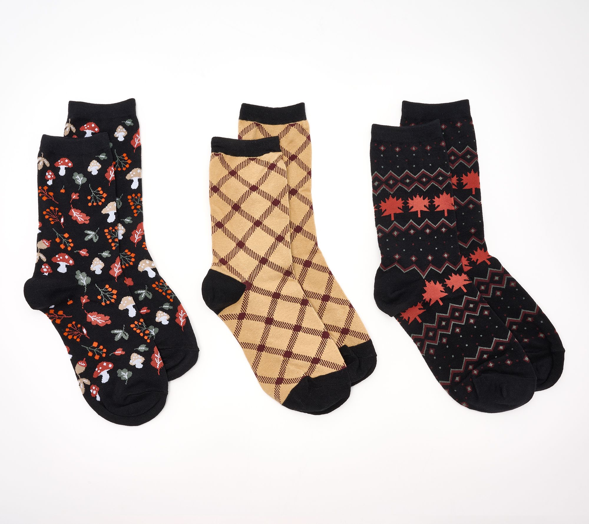 As Is Complliments 3 Pack of Halloween Crew Socks