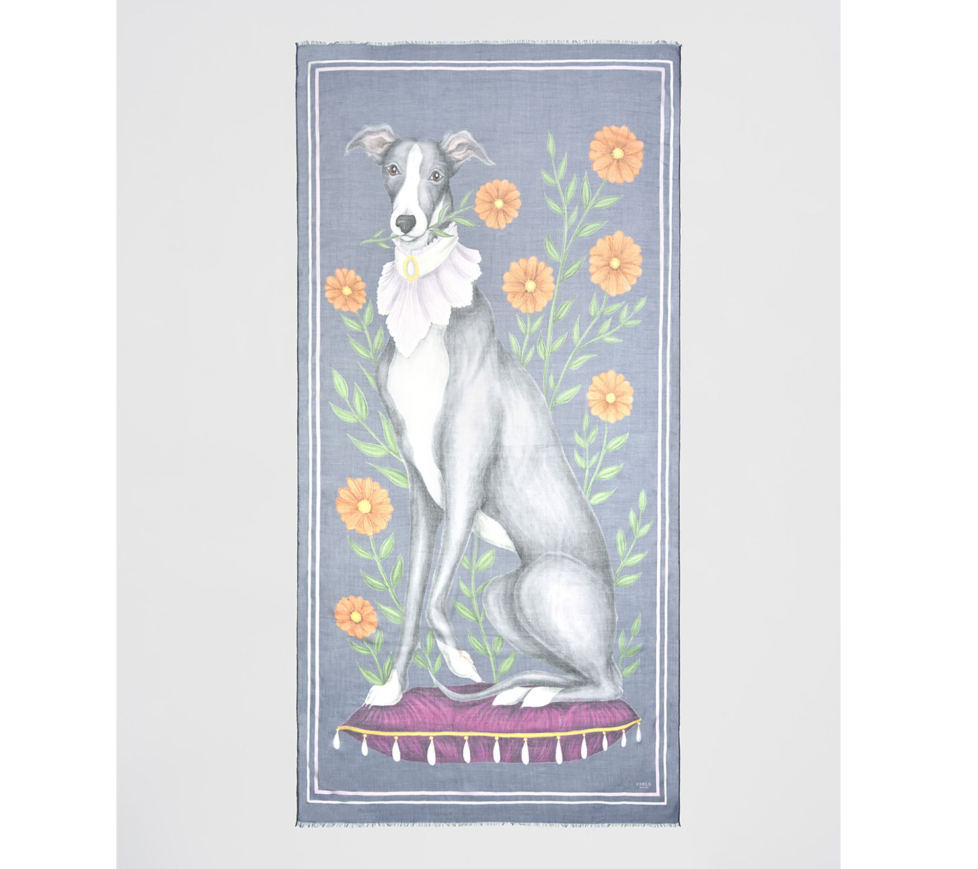 Fable England Catherine Rowe Pet Portraits Printed Scarf