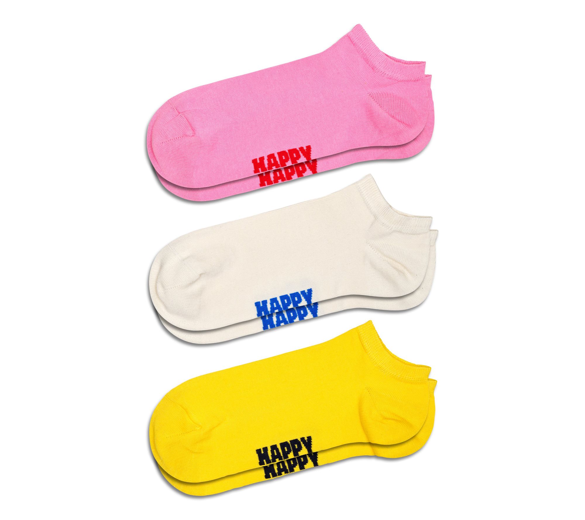 Happy Socks Set of 3 Unisex Low-Cut Socks - Sol ids