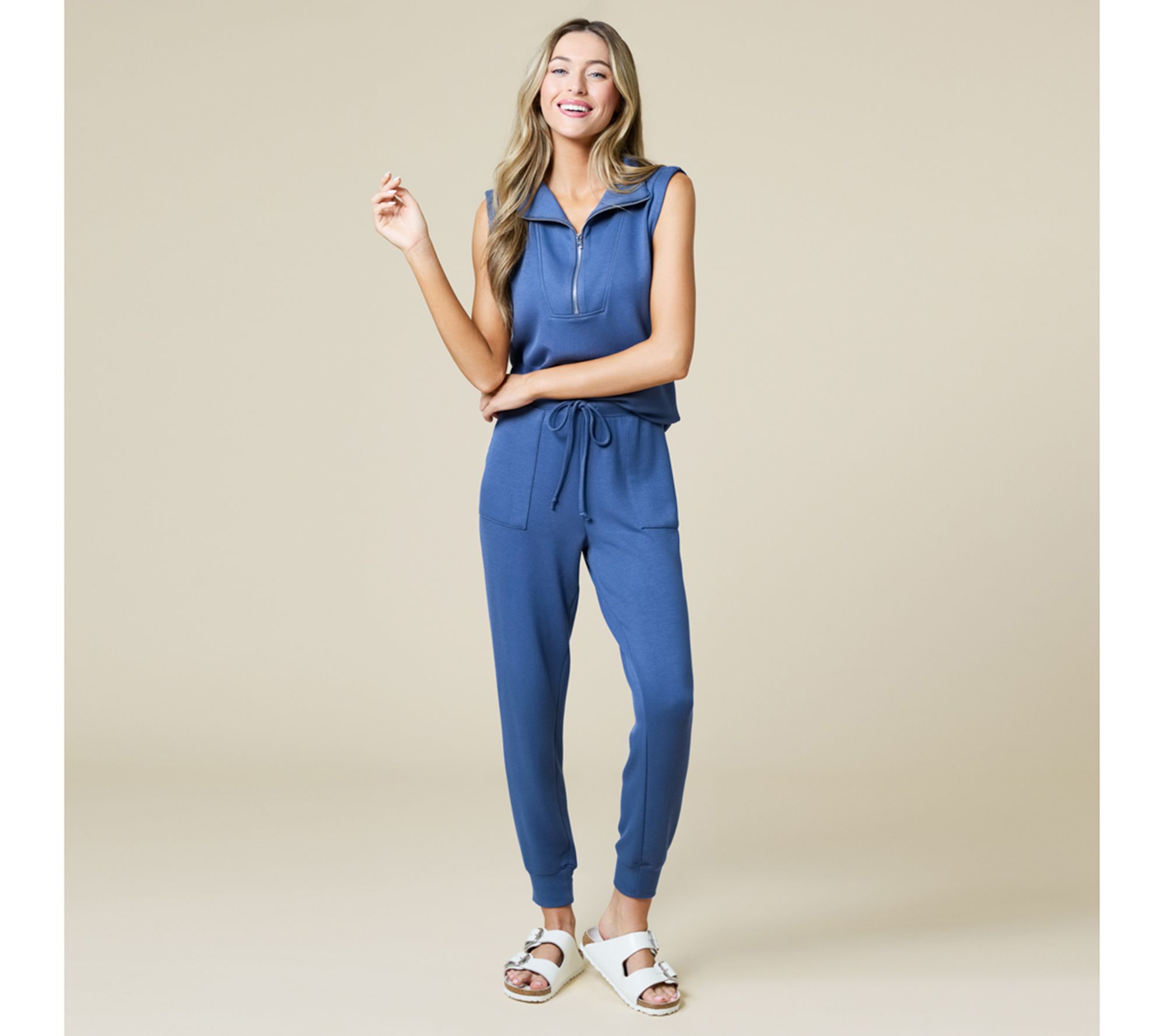 Softies PureDream Quarter Zip and Jogger Lounge Set