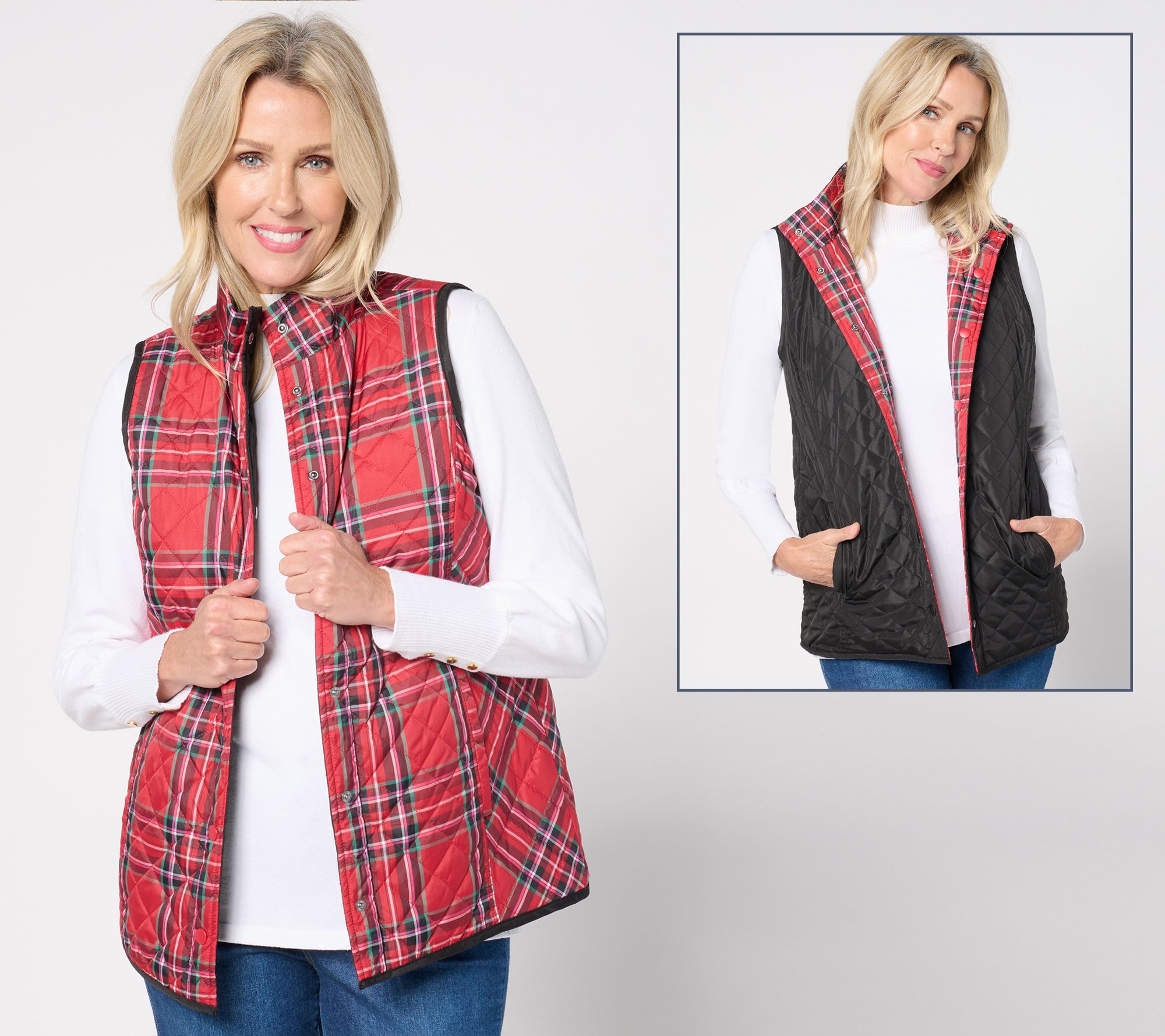 "As Is" Jingle Belles by Kim Gravel Tartan Reversibelle Vest