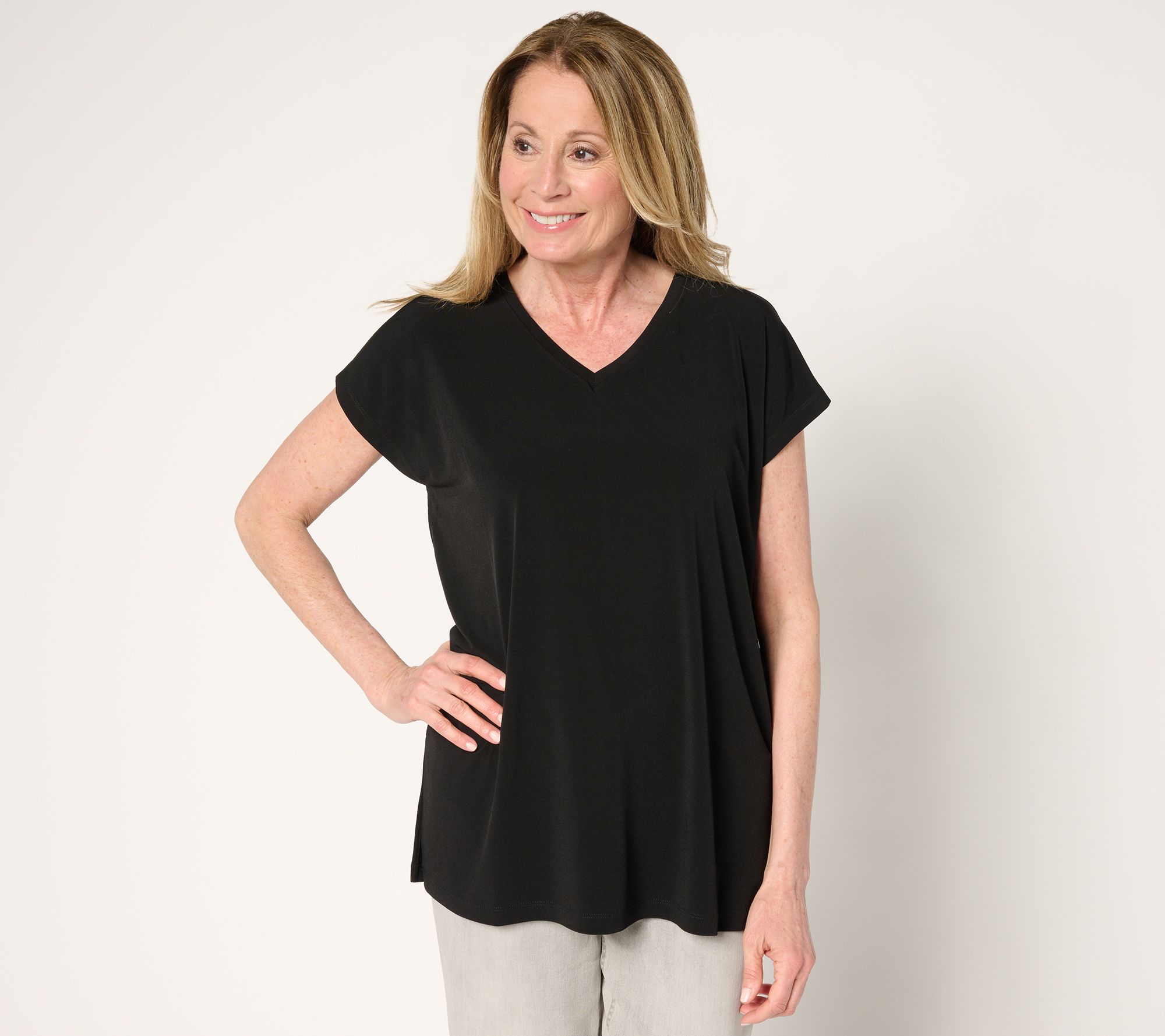 Susan Graver Modern Essentials Petite Liquid Knit Tunic