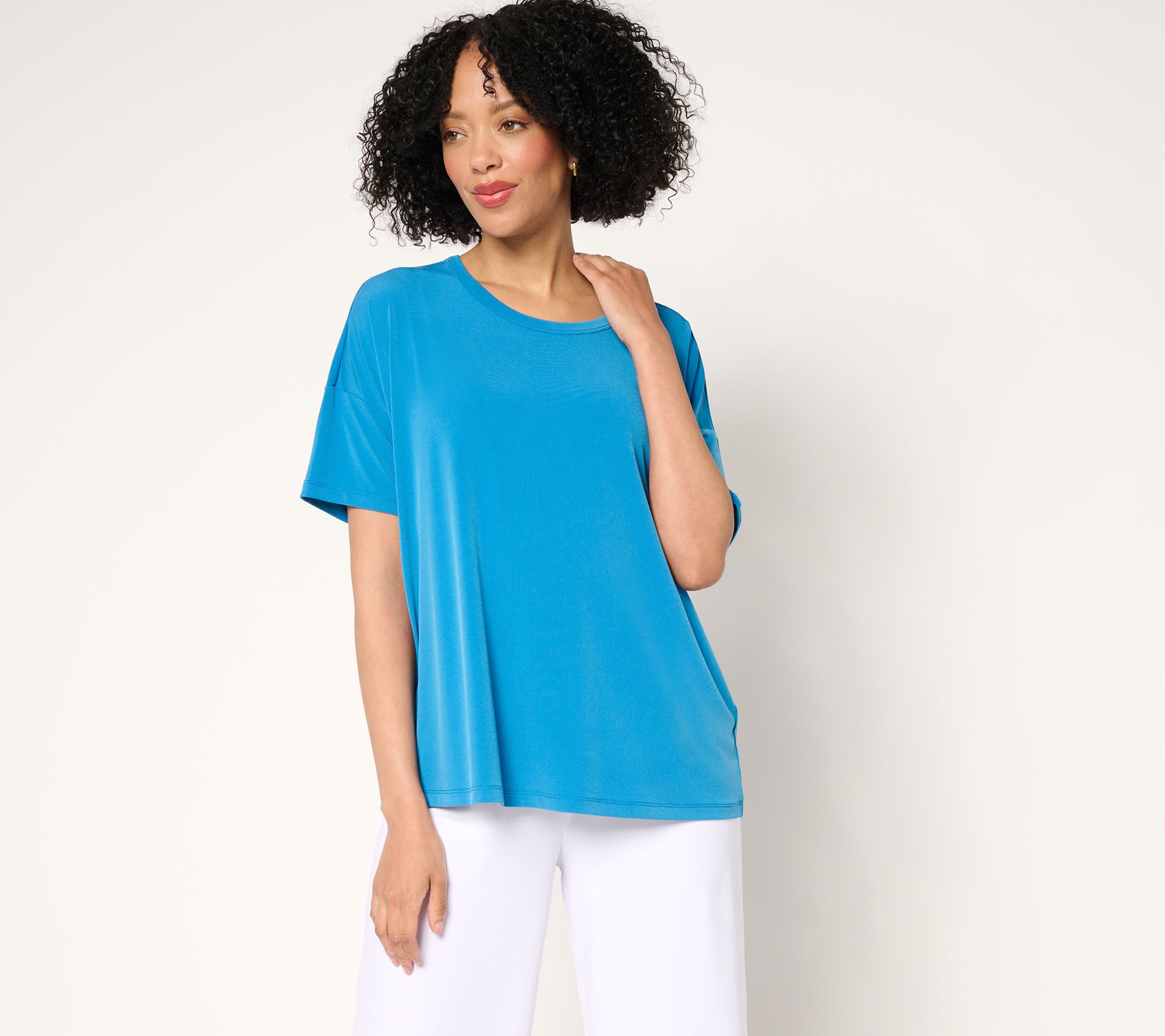 Susan Graver Modern Essentials Liquid Knit Dolman Top
