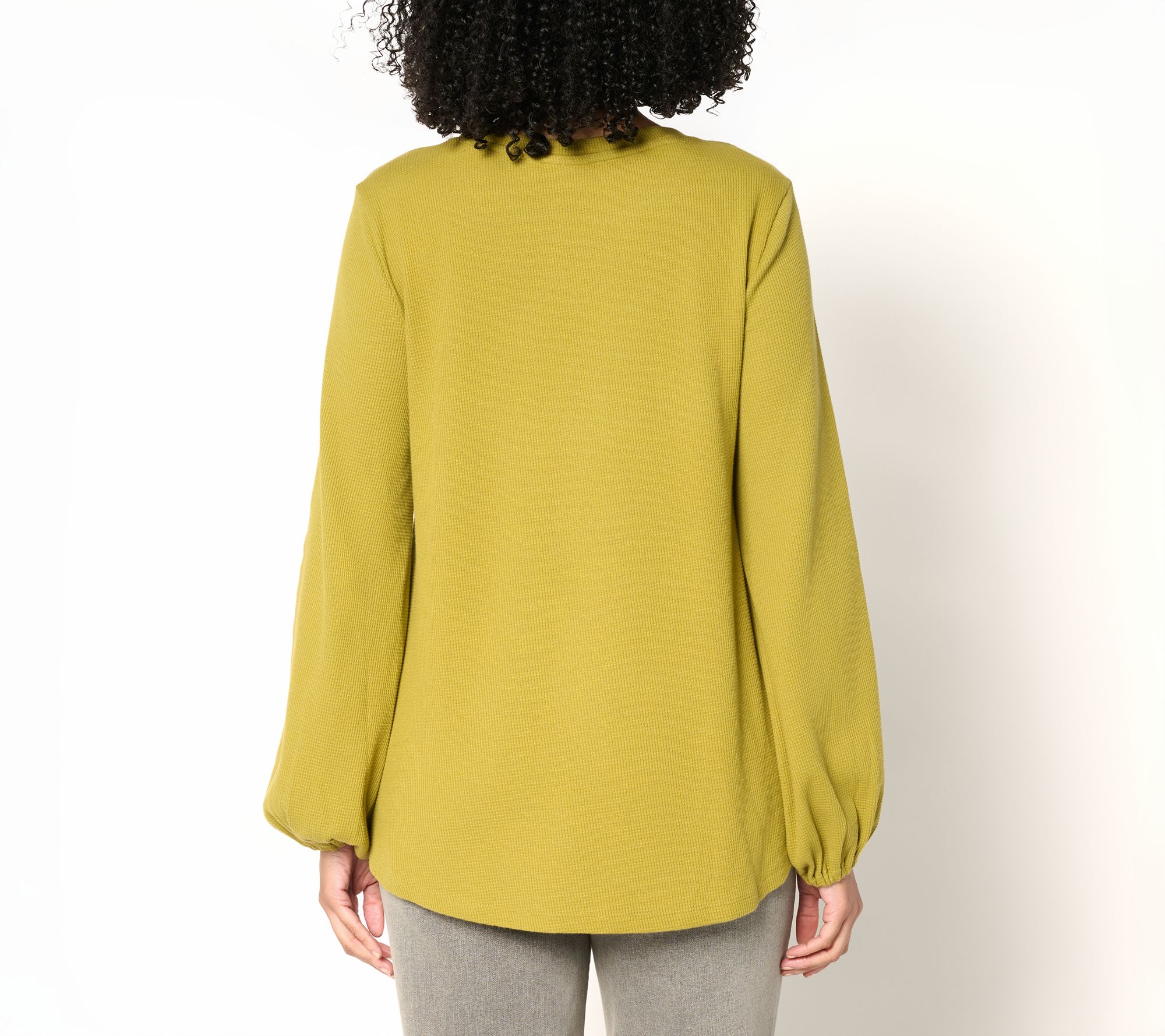 K♢041 stylist LOGO Lavish by Lori Goldstein Waffle Top with Artisan Detail