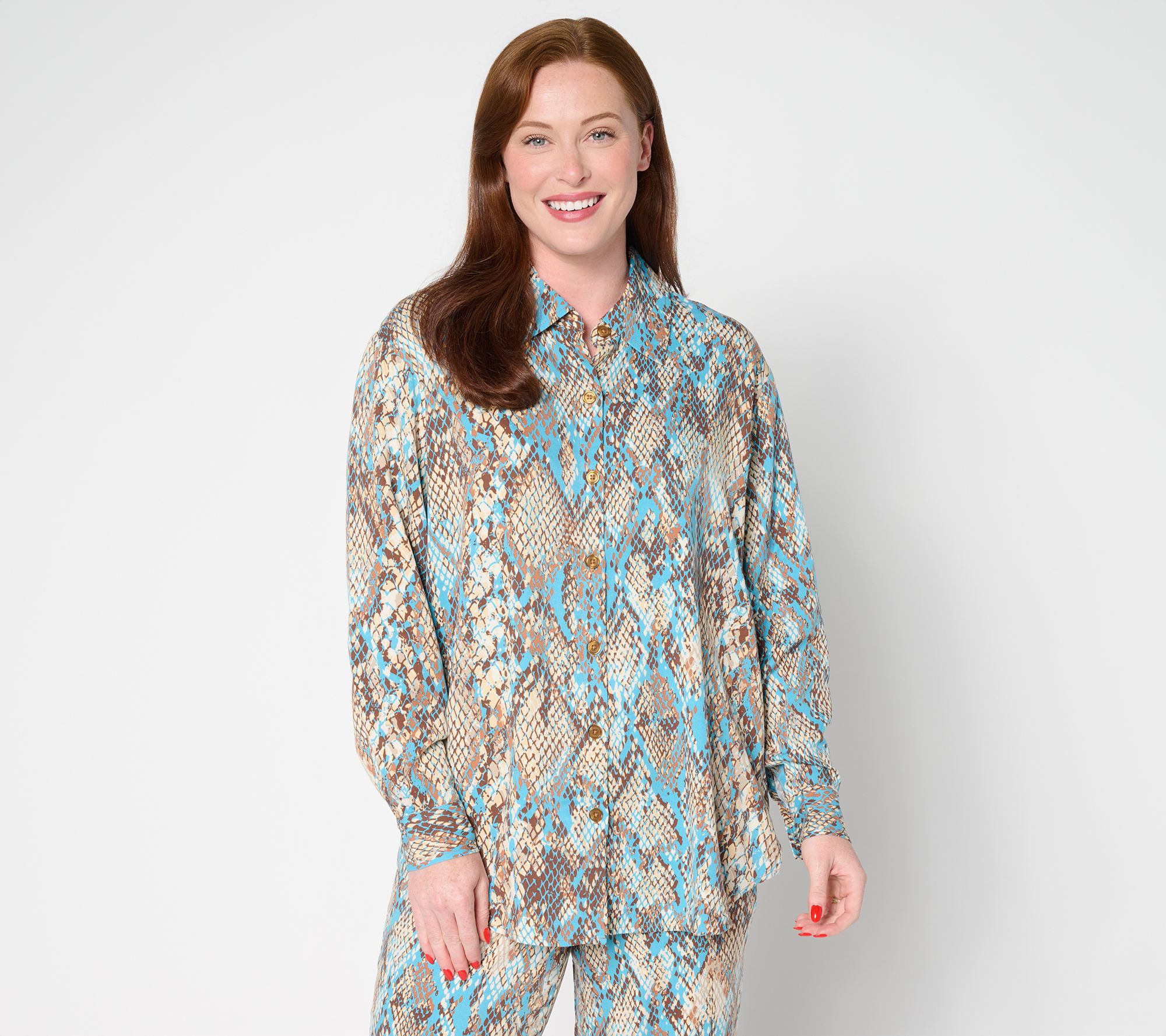 Brandis Dress Out Loud Printed Long Sleeve Blouse