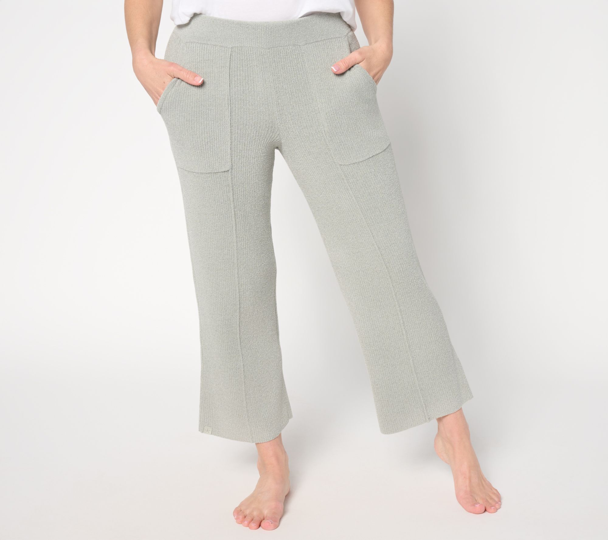 "As Is" Barefoot Dreams Regular CCUL Ribbed Pintuck Crop Pant