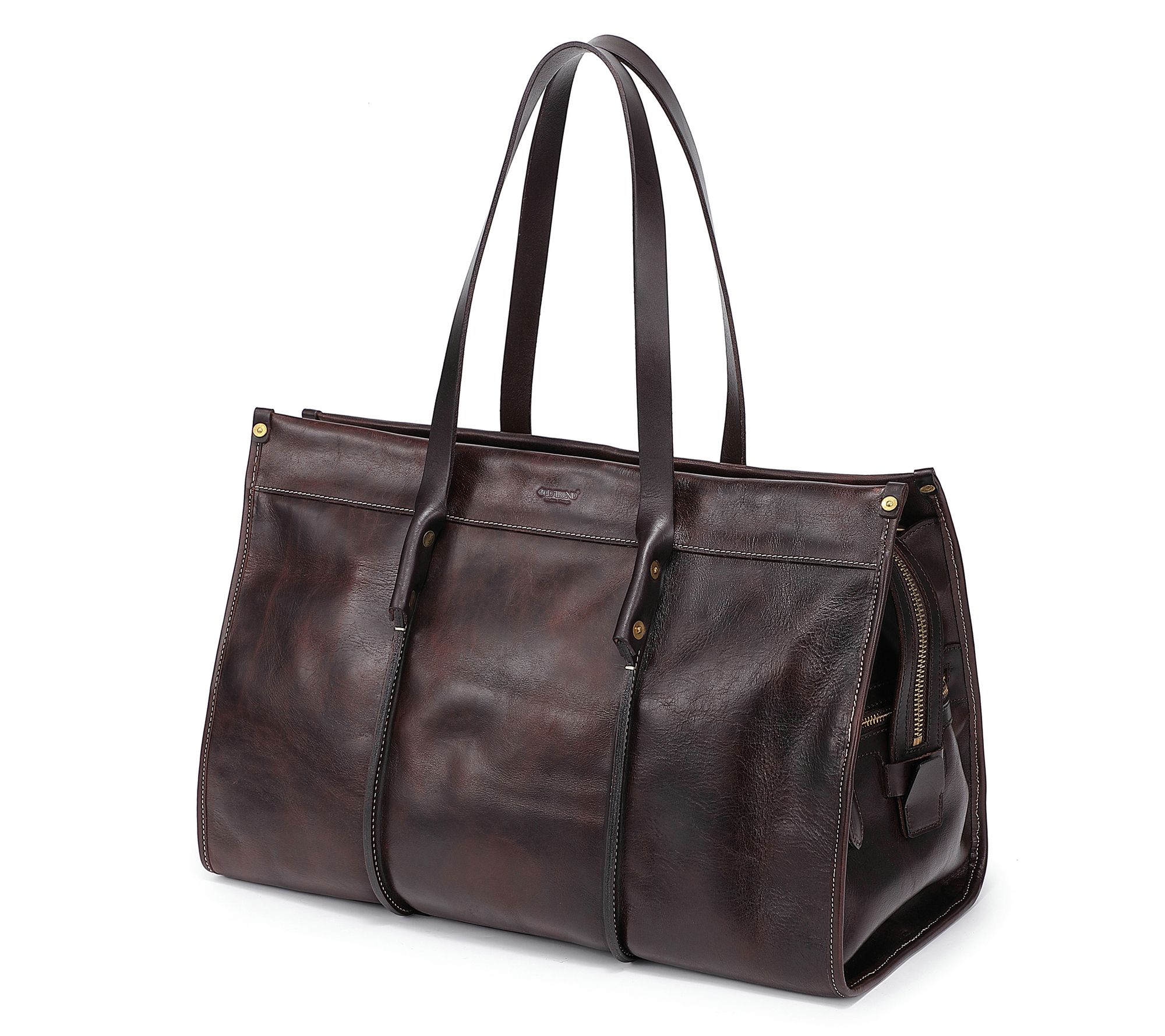 Old Trend Spring Hill Leather Weekender with Shoulder Strap