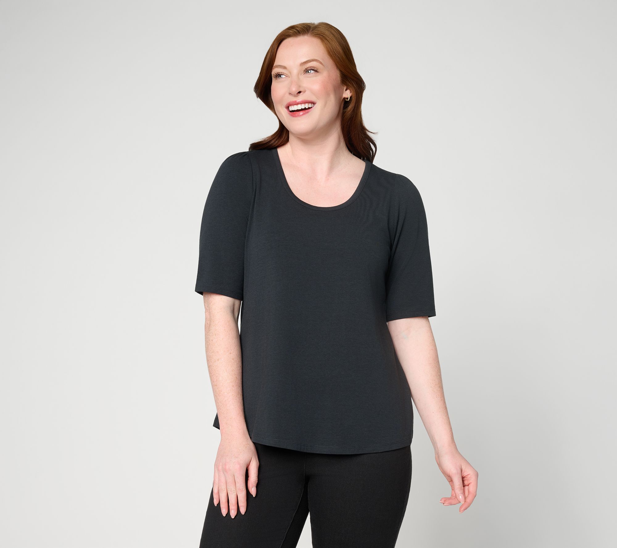 Ree by the Pioneer Woman Essentials Elbow Sleeve Knit Tunic Top