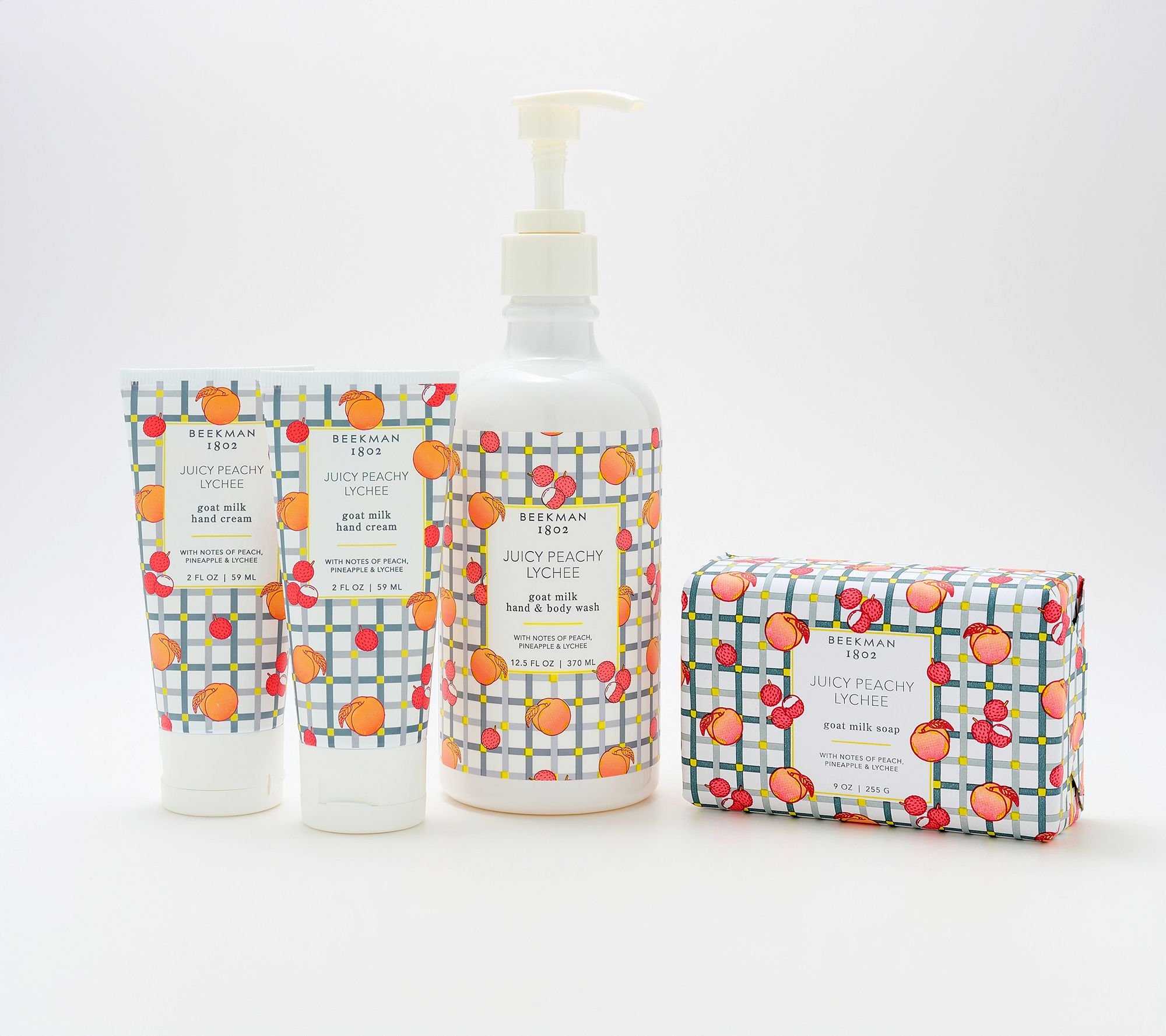 Beekman 1802 Juicy Peachy Lychee 4pc Hand Care Set