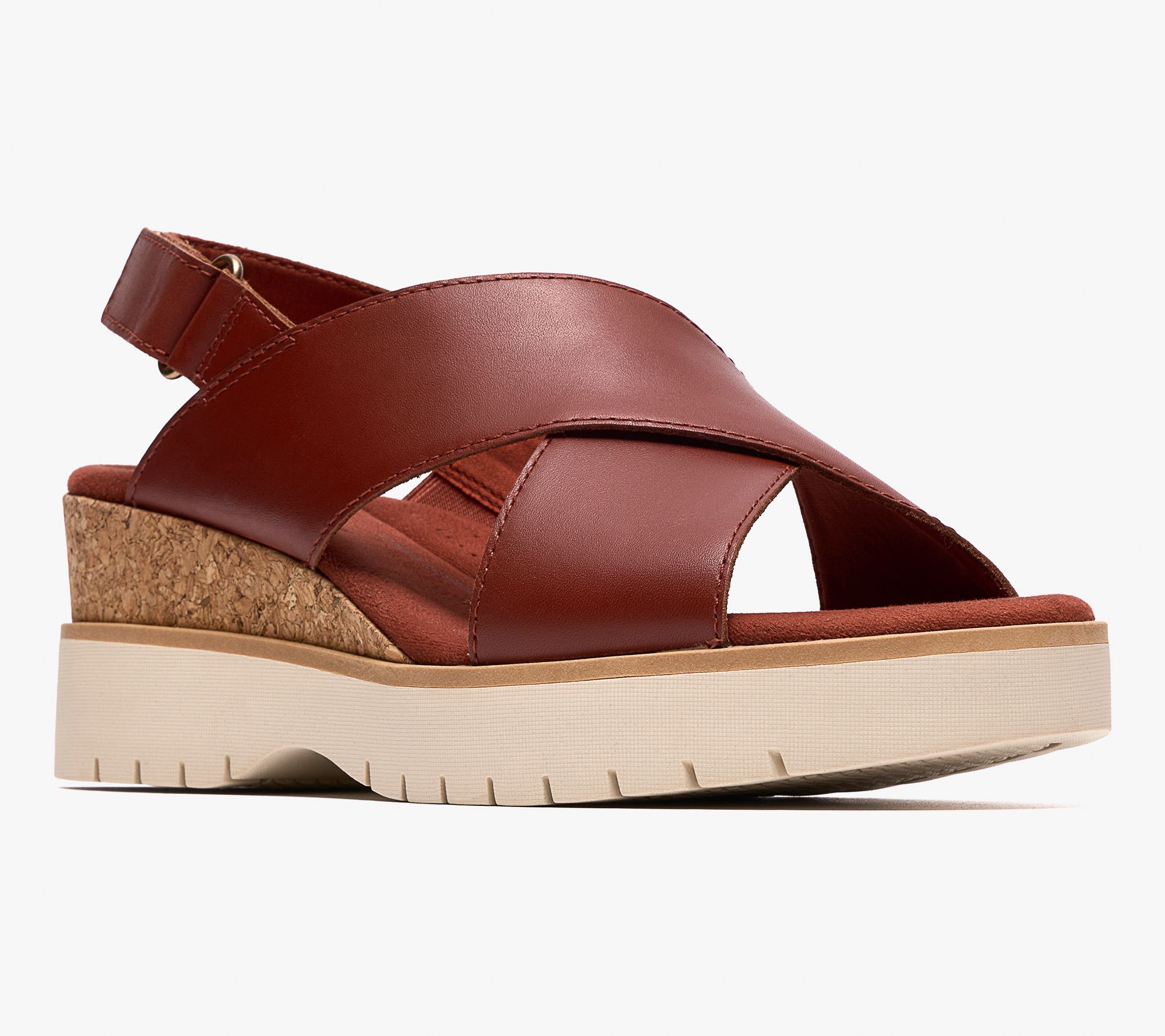 Clarks Collection Leather Heeled Sandals -Diaz Cross
