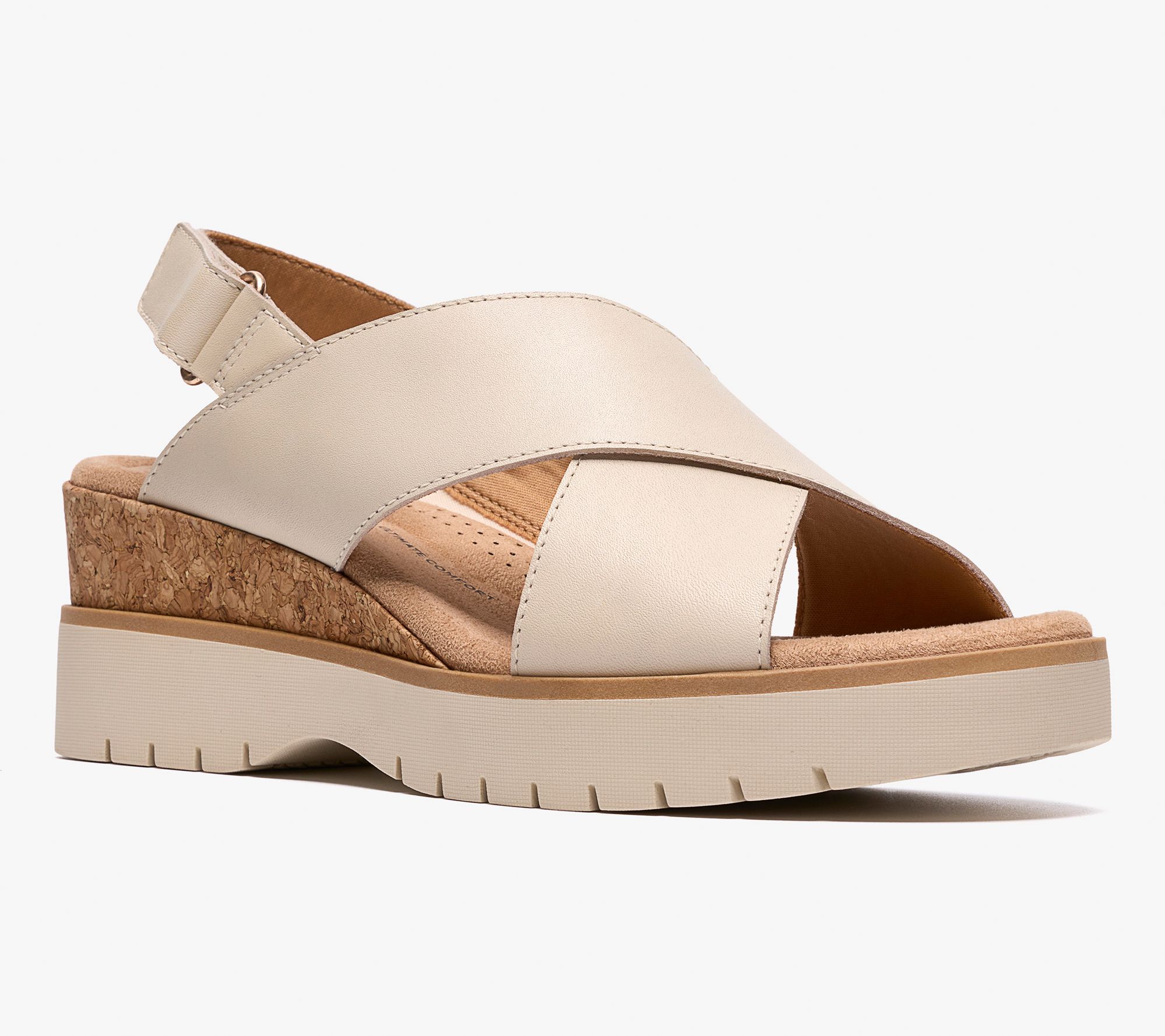 Clarks Collection Leather Heeled Sandals -Diaz Cross