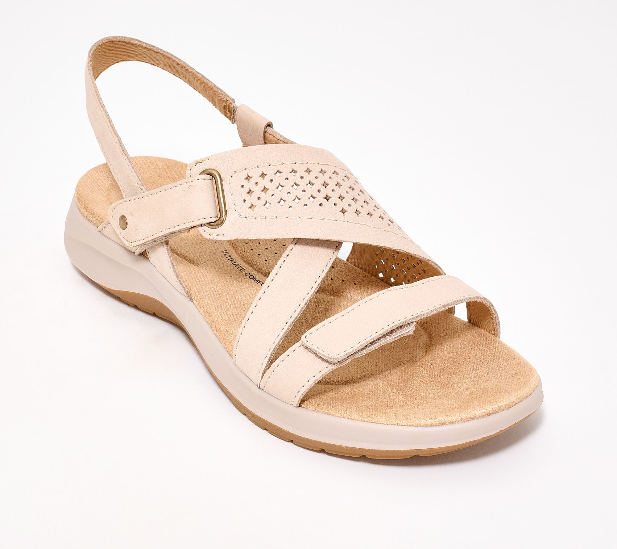 Clarks Collection Adjustable Leather Sandals -Maelynn Brook