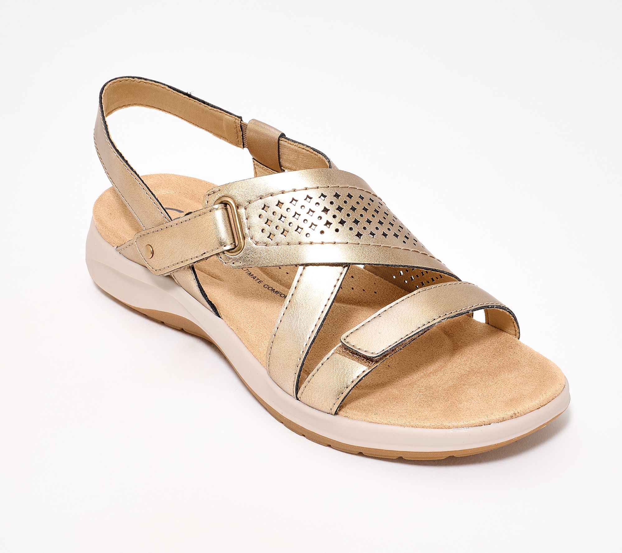 Clarks Collection Adjustable Leather Sandals -Maelynn Brook