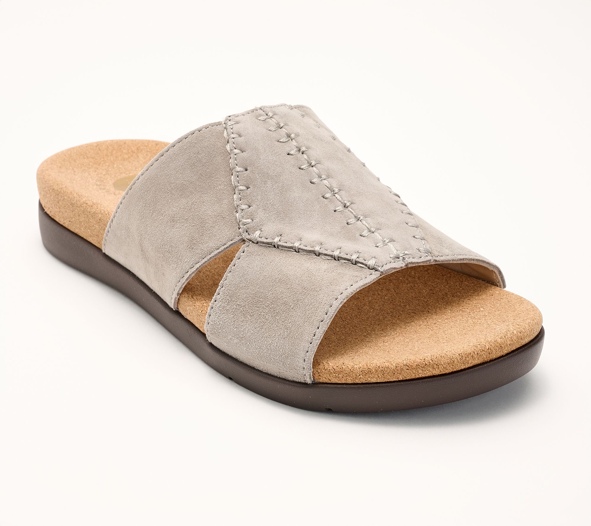 Revitalign Orthotic Stitched Suede Sandals - Dolce Slides