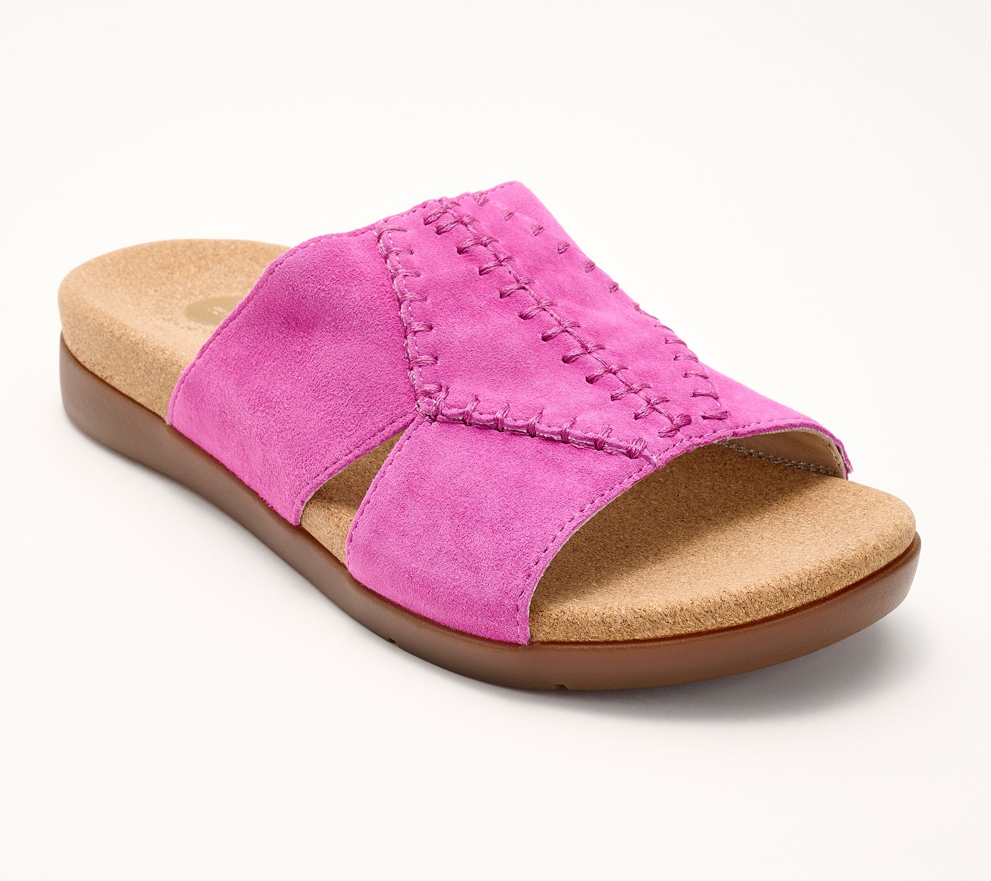 Revitalign Orthotic Stitched Suede Sandals - Dolce Slides