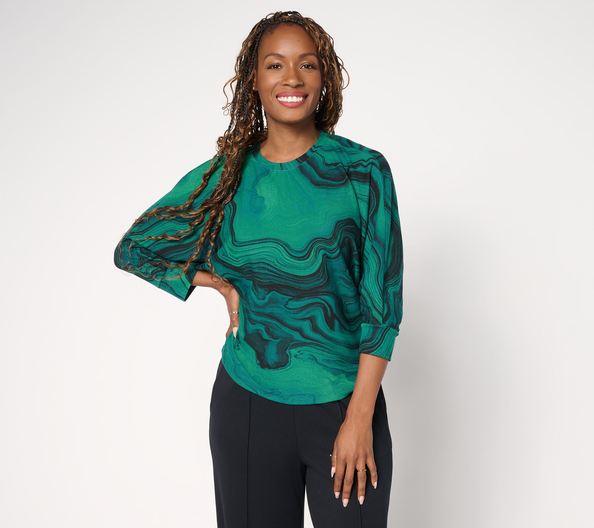 "As Is" Carla Rockmore Collection Dolman Sleeve Top